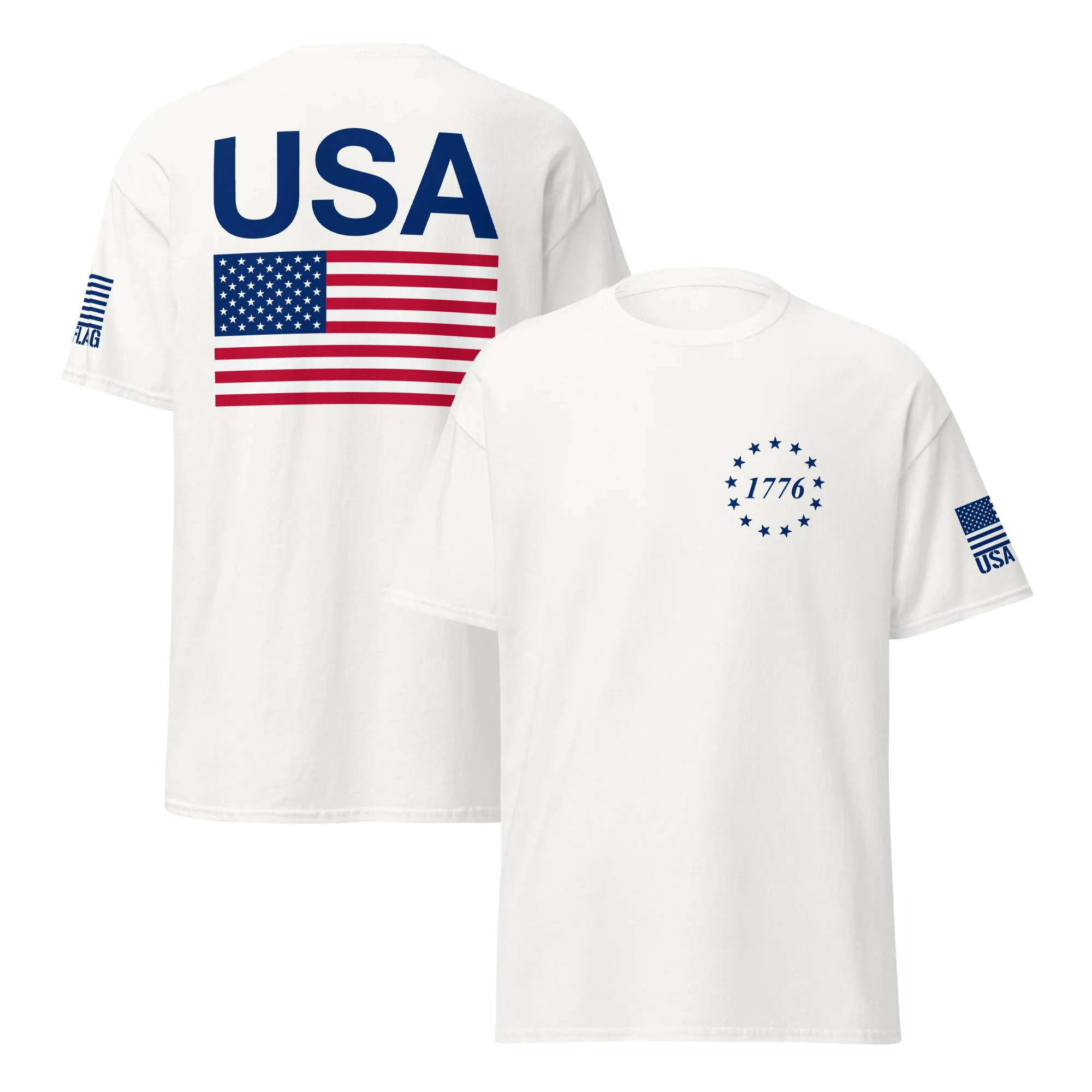 USA Flag & American Flag T-Shirts | Unisex Classic Tees | Gildan 5000 - Image 21