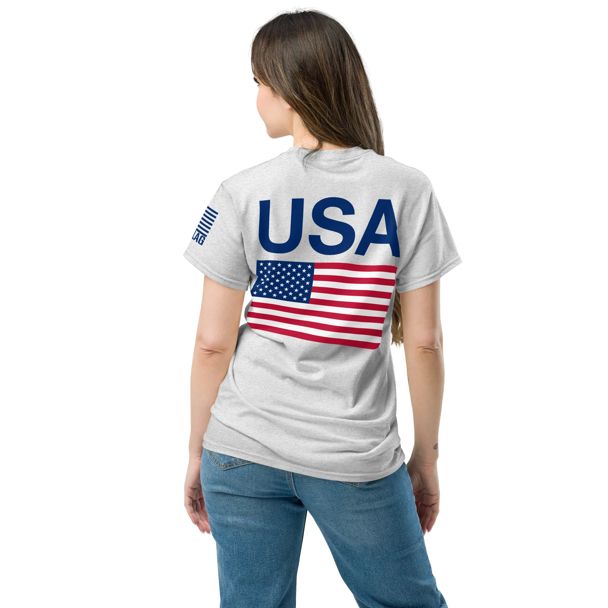 USA Flag & American Flag T-Shirts | Unisex Classic Tees | Gildan 5000 - Image 3
