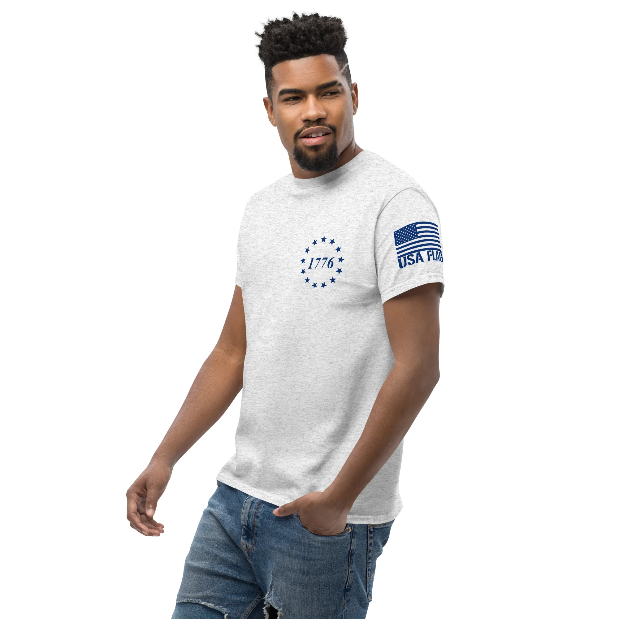USA Flag & American Flag T-Shirts | Unisex Classic Tees | Gildan 5000 - Image 6