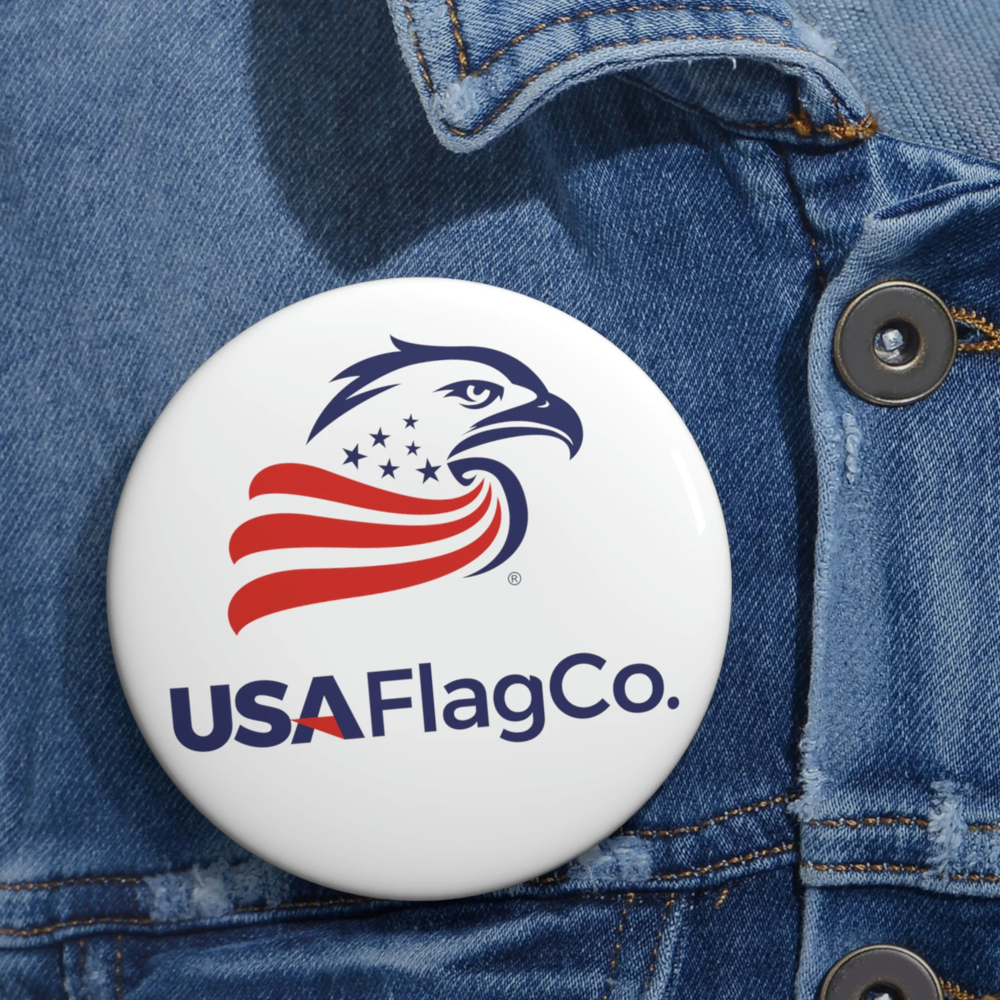 USA Flag Co. Custom Pin Buttons - Image 2