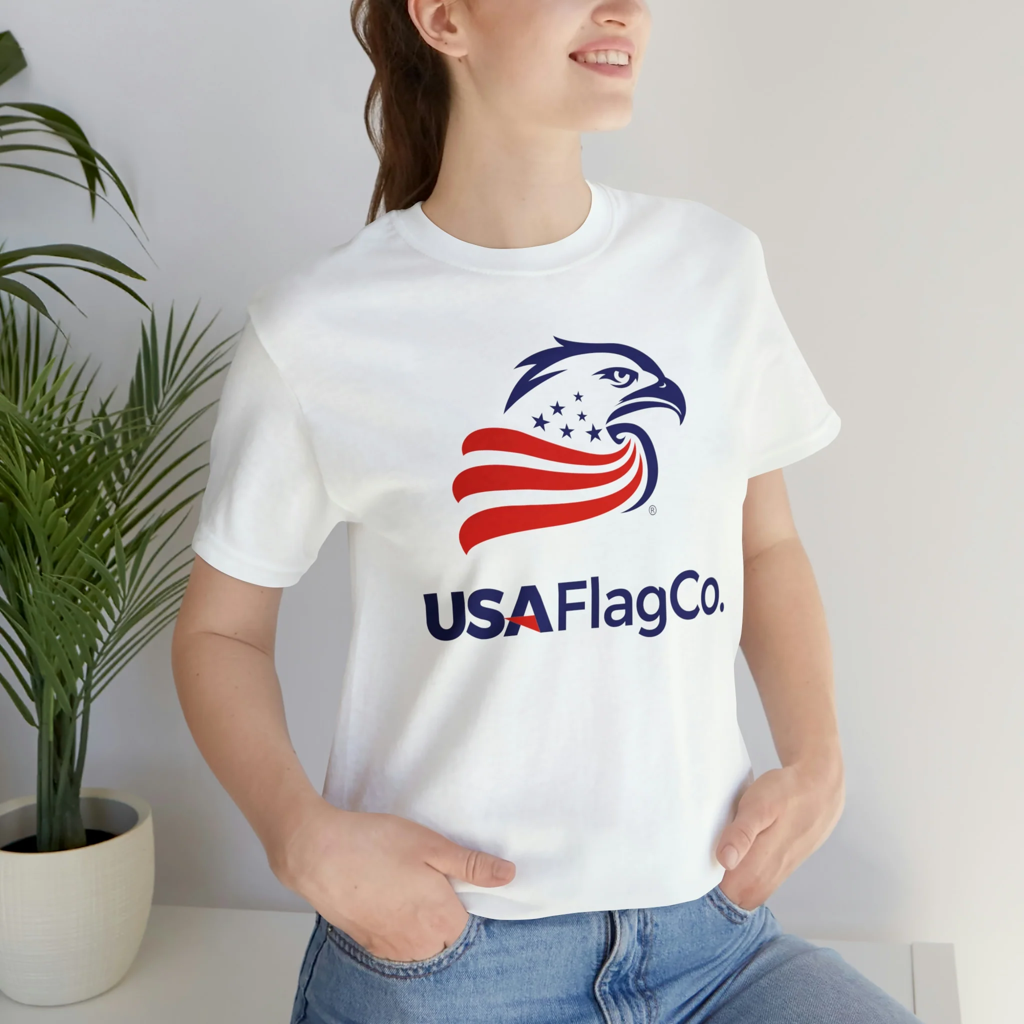 USA Flag Co. T Shirt: Bella + Canvas 3001 - Image 5