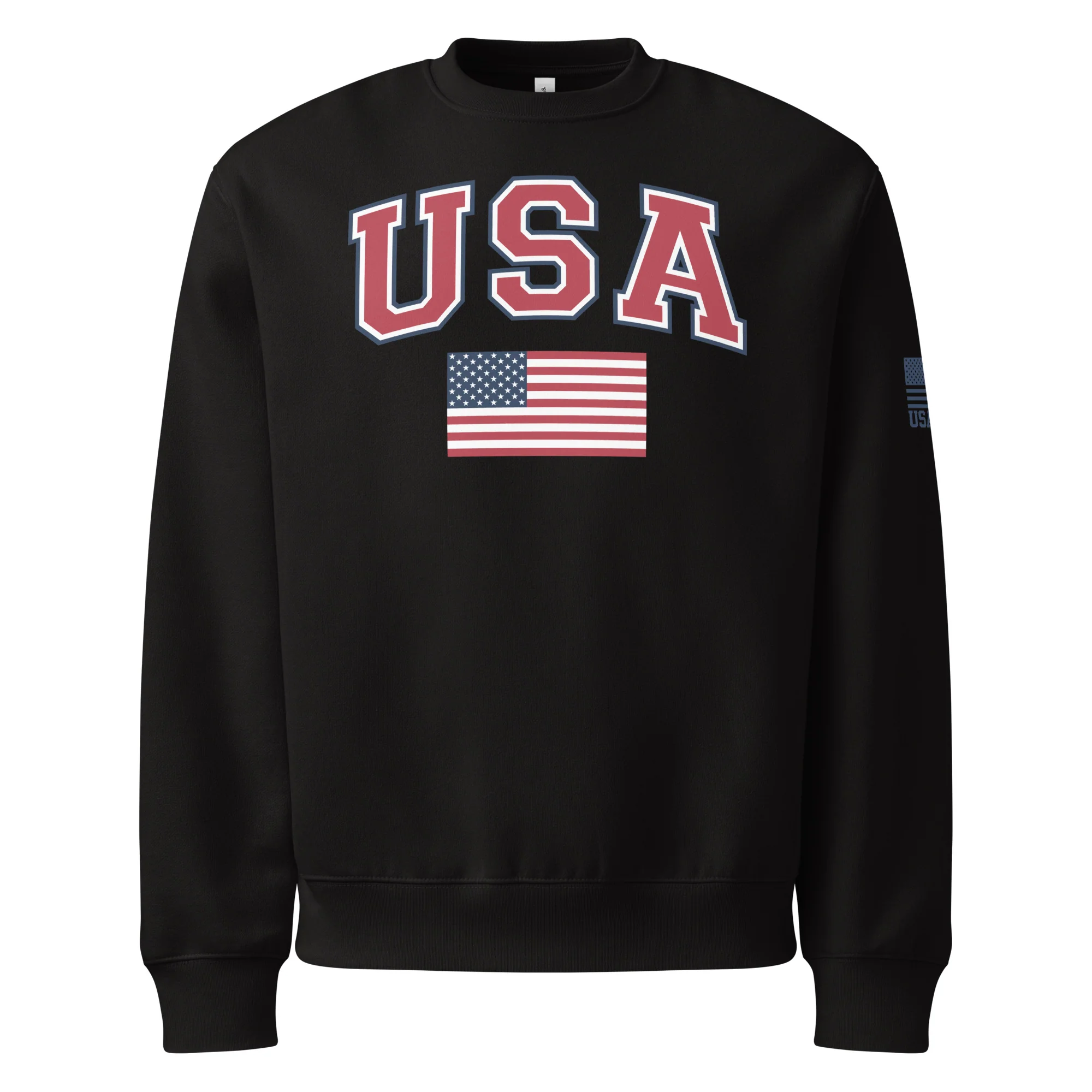 USA Flag Oversized Heavyweight Sweatshirt | Unisex Fit