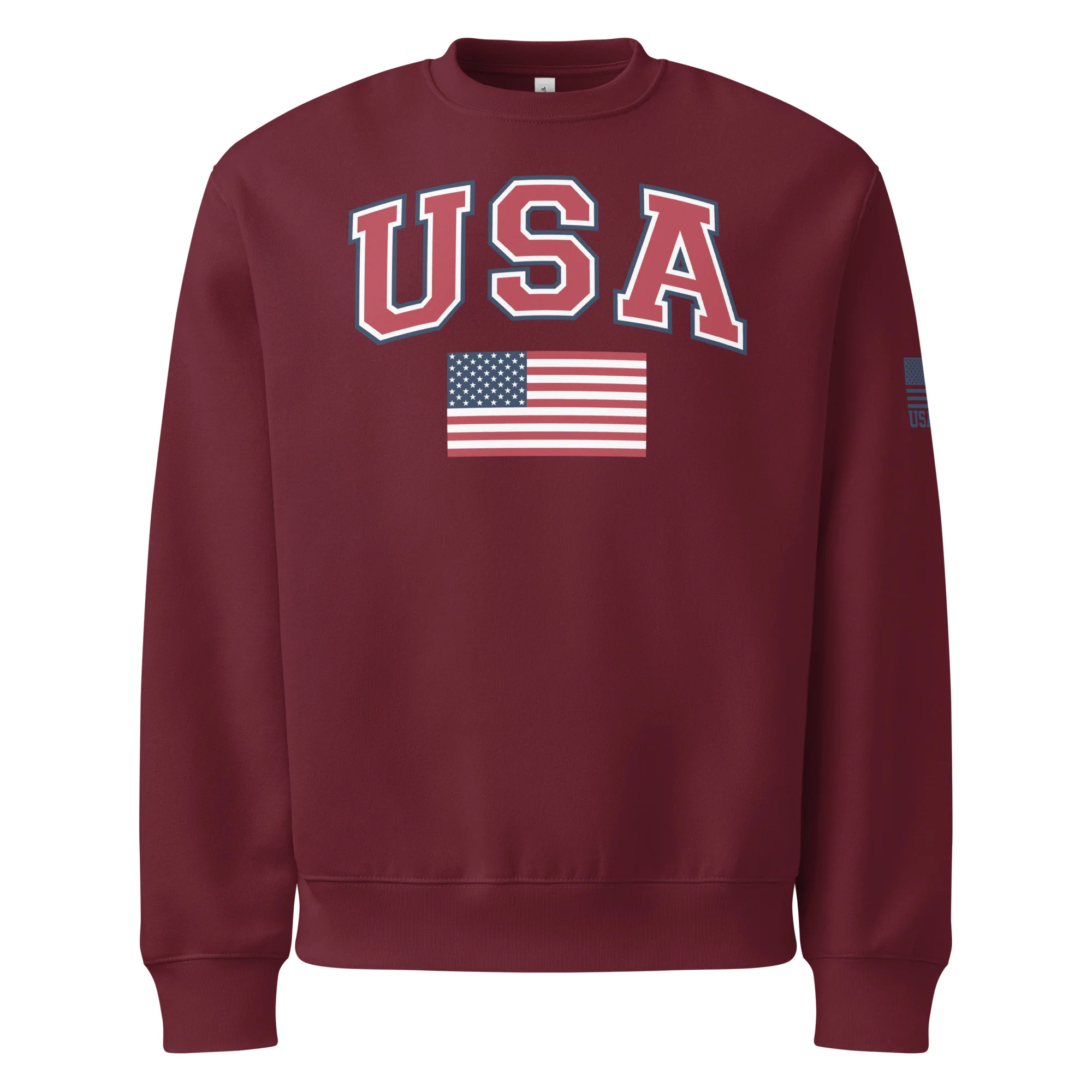 USA Flag Oversized Heavyweight Sweatshirt | Unisex Fit - Image 13
