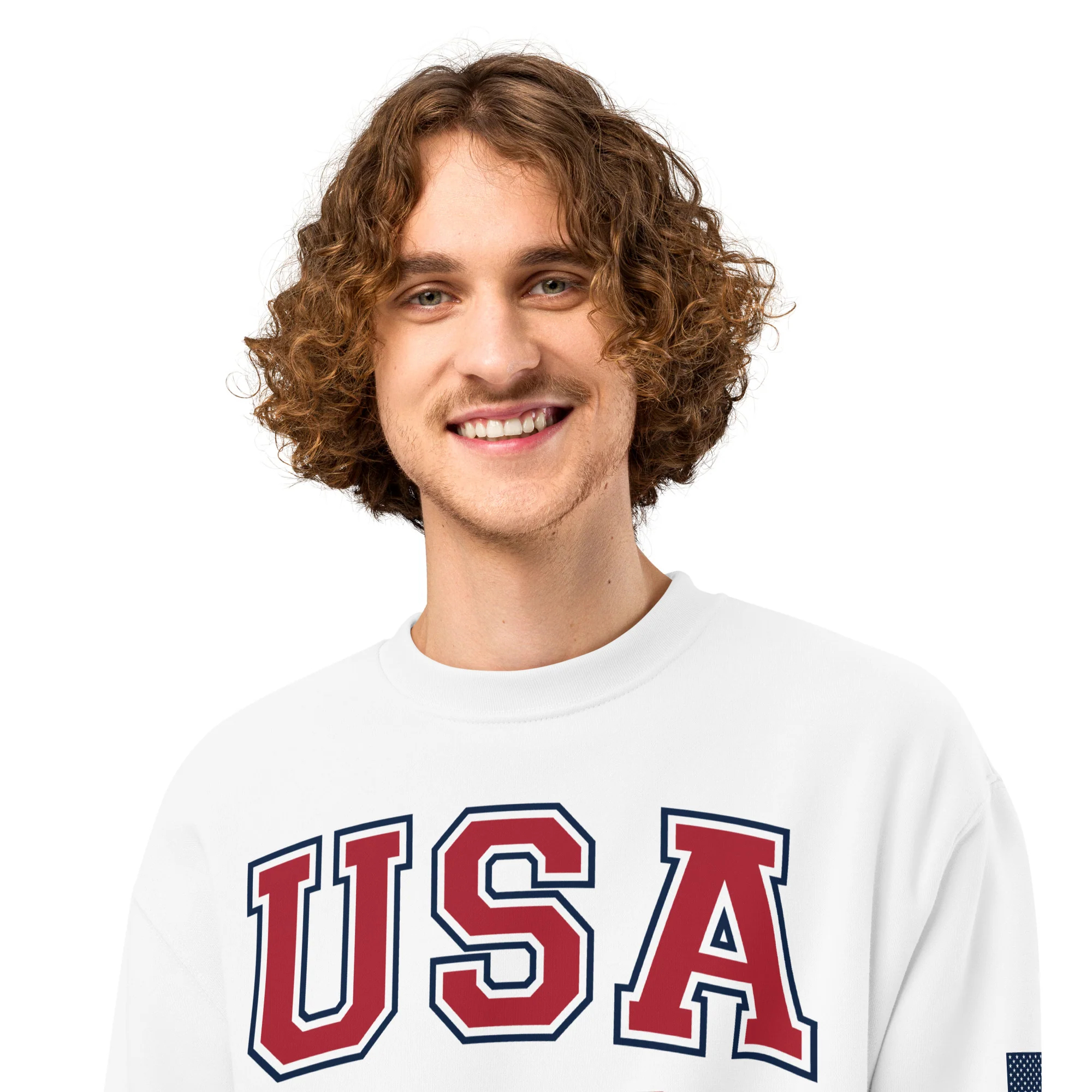 USA Flag Oversized Heavyweight Sweatshirt | Unisex Fit - Image 30