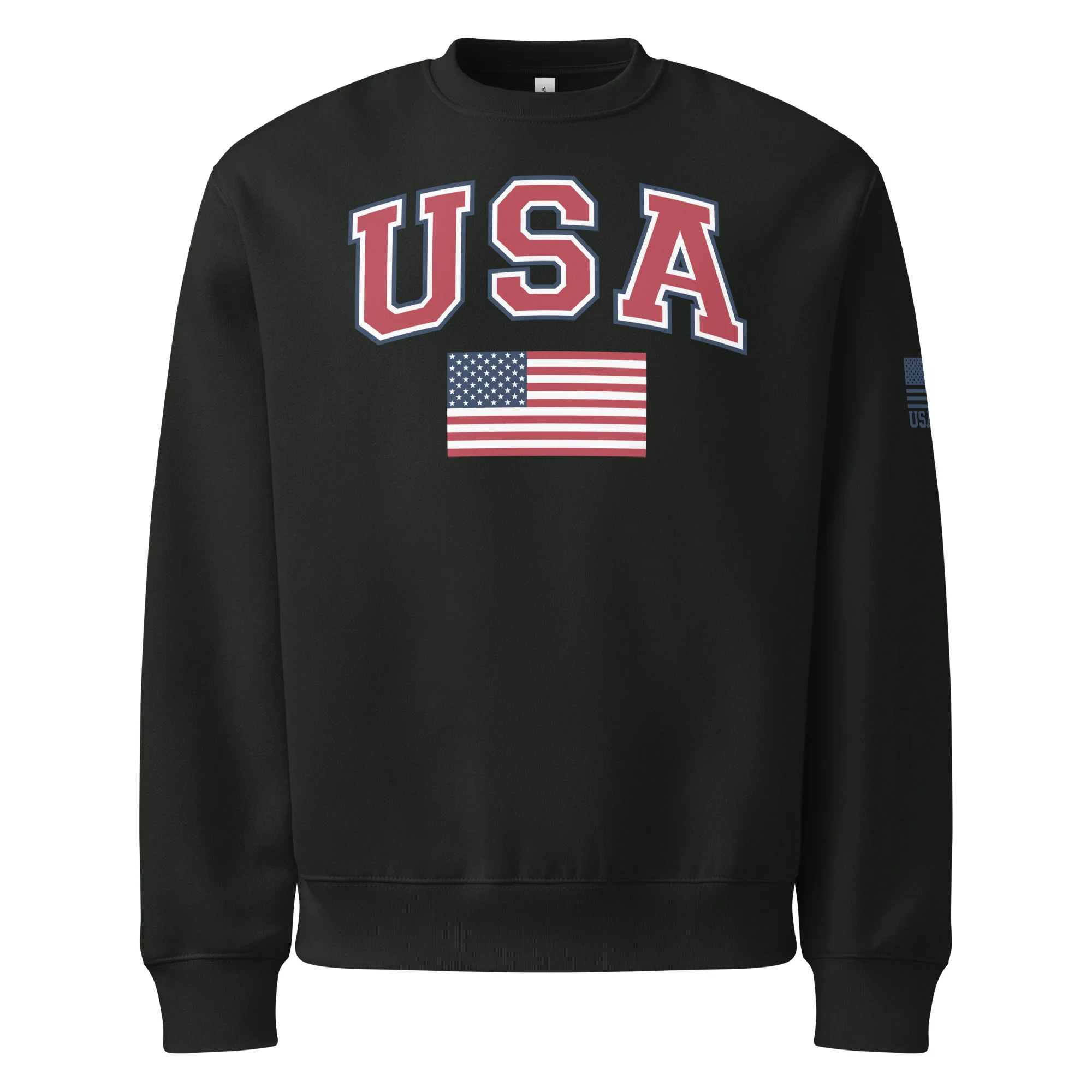 USA Flag Oversized Heavyweight Sweatshirt | Unisex Fit - Image 5