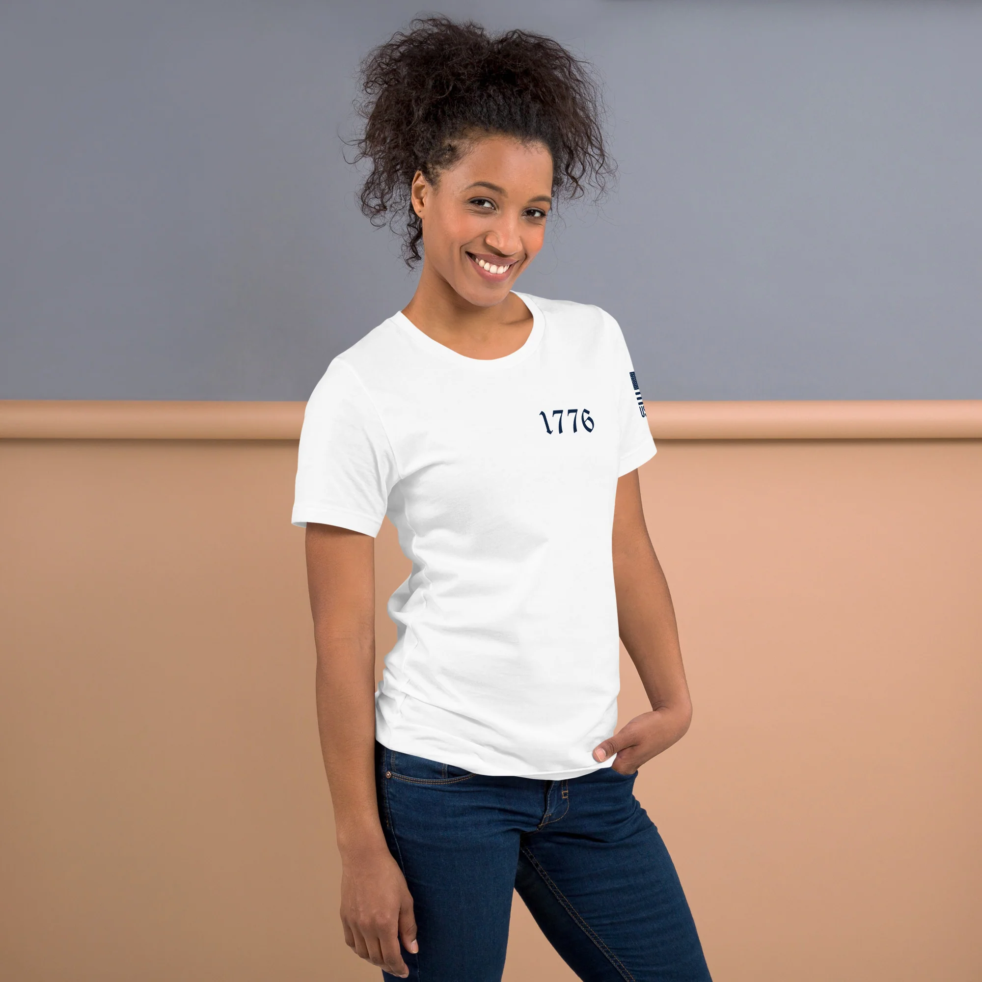 USA Flag T-Shirt Back-Side Logo | Unisex T-Shirts | DTF Printing - Image 13