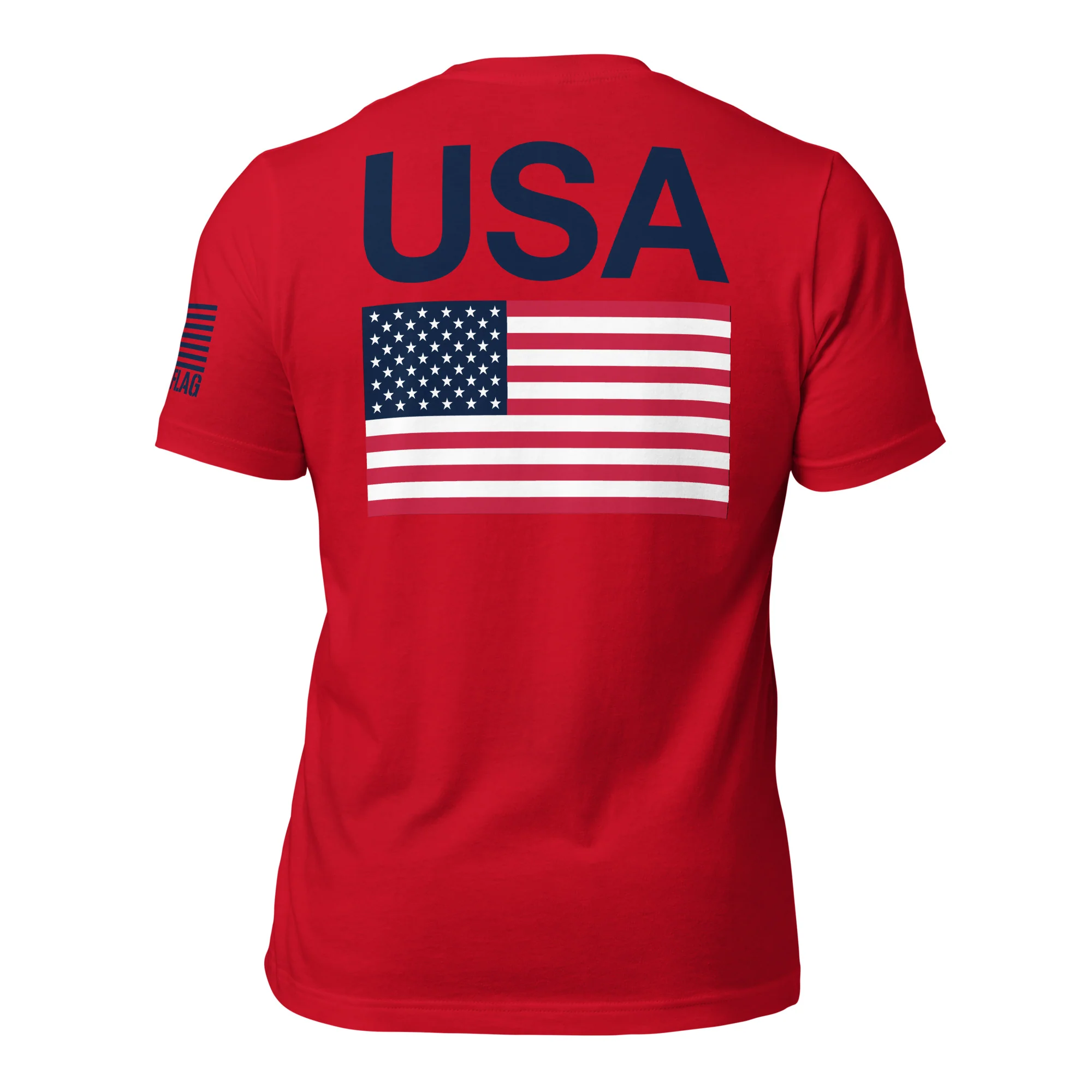 USA Flag T-Shirt Back-Side Logo | Unisex T-Shirts | DTF Printing - Image 26