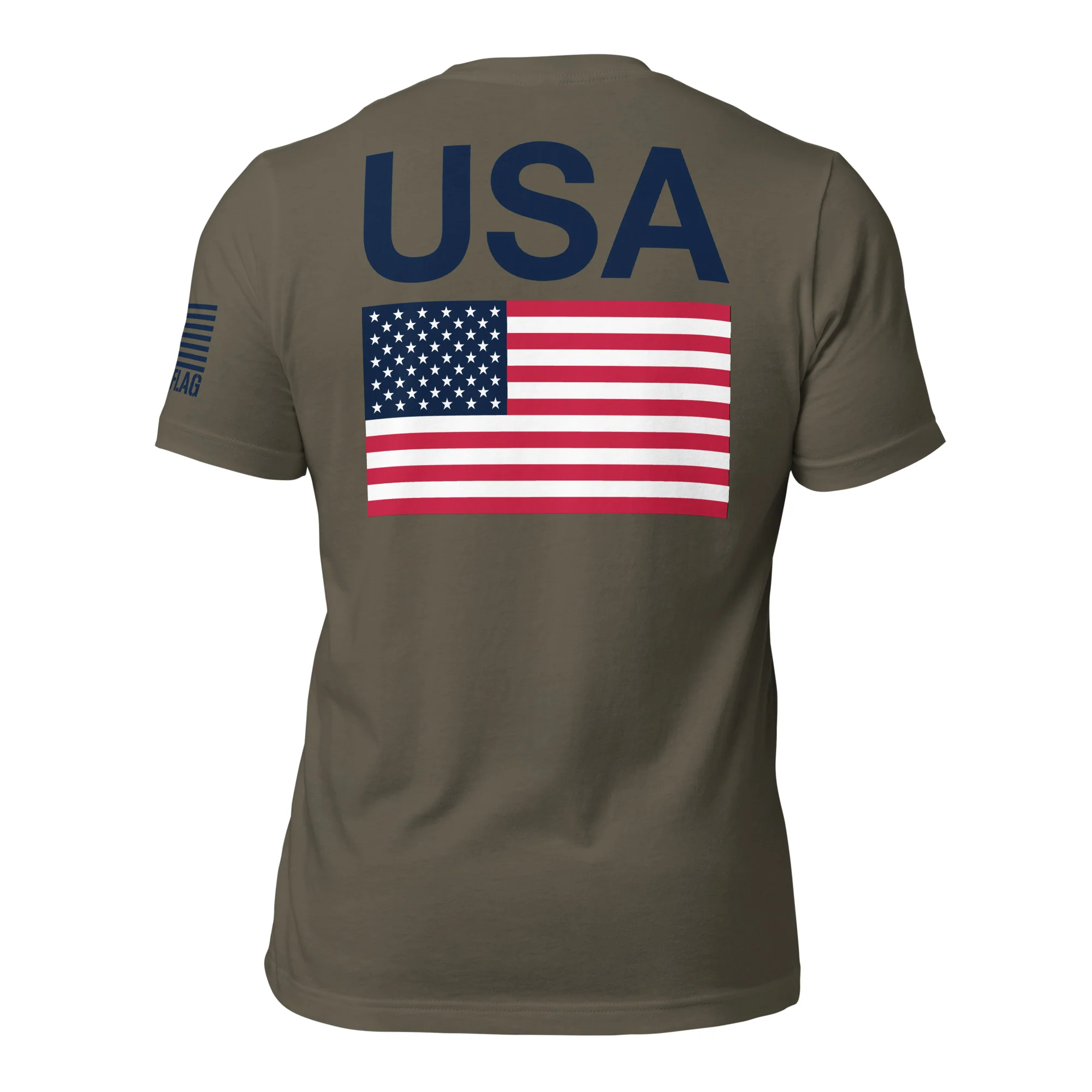 USA Flag T-Shirt Back-Side Logo | Unisex T-Shirts | DTF Printing - Image 38