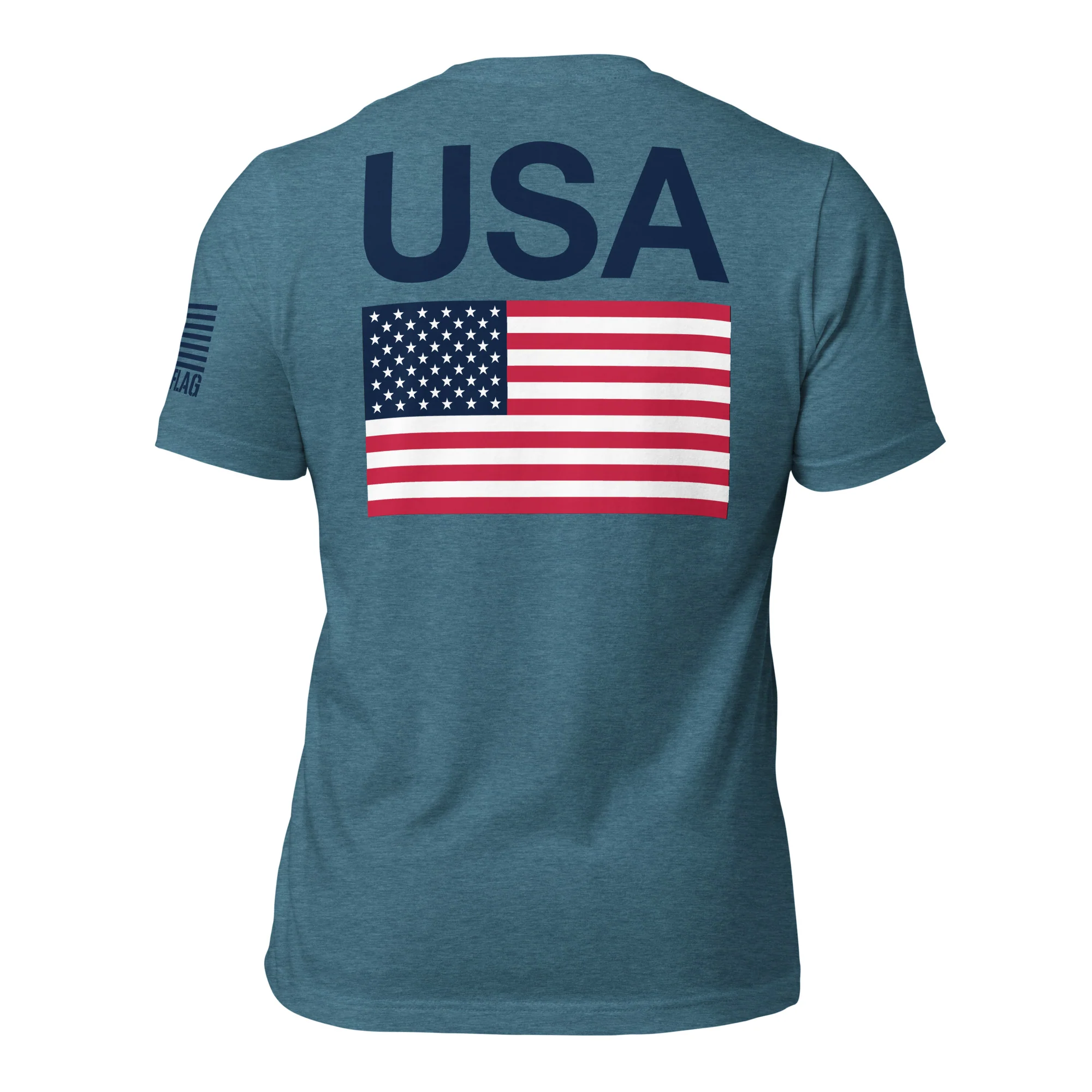 USA Flag T-Shirt Back-Side Logo | Unisex T-Shirts | DTF Printing - Image 42