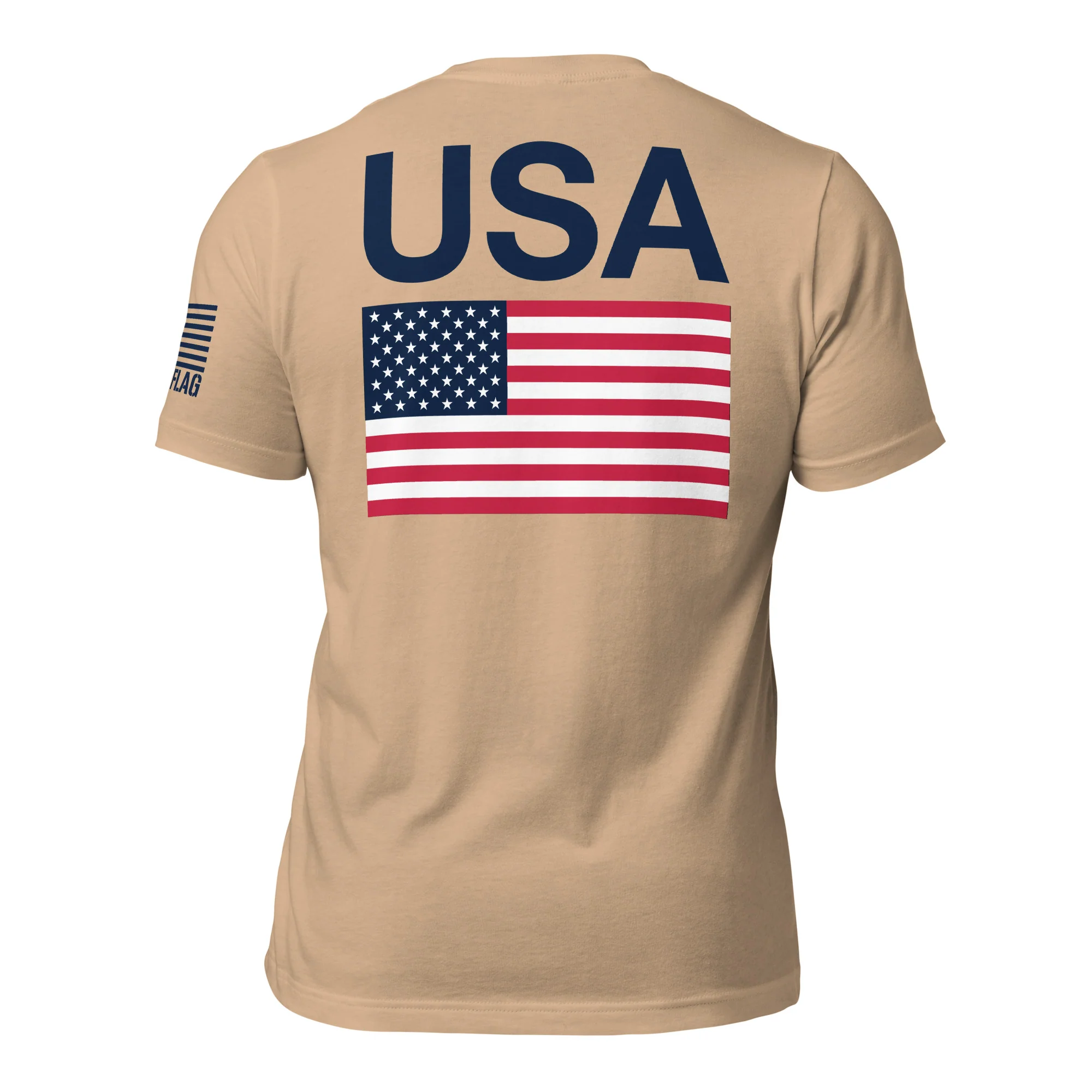 USA Flag T-Shirt Back-Side Logo | Unisex T-Shirts | DTF Printing - Image 62