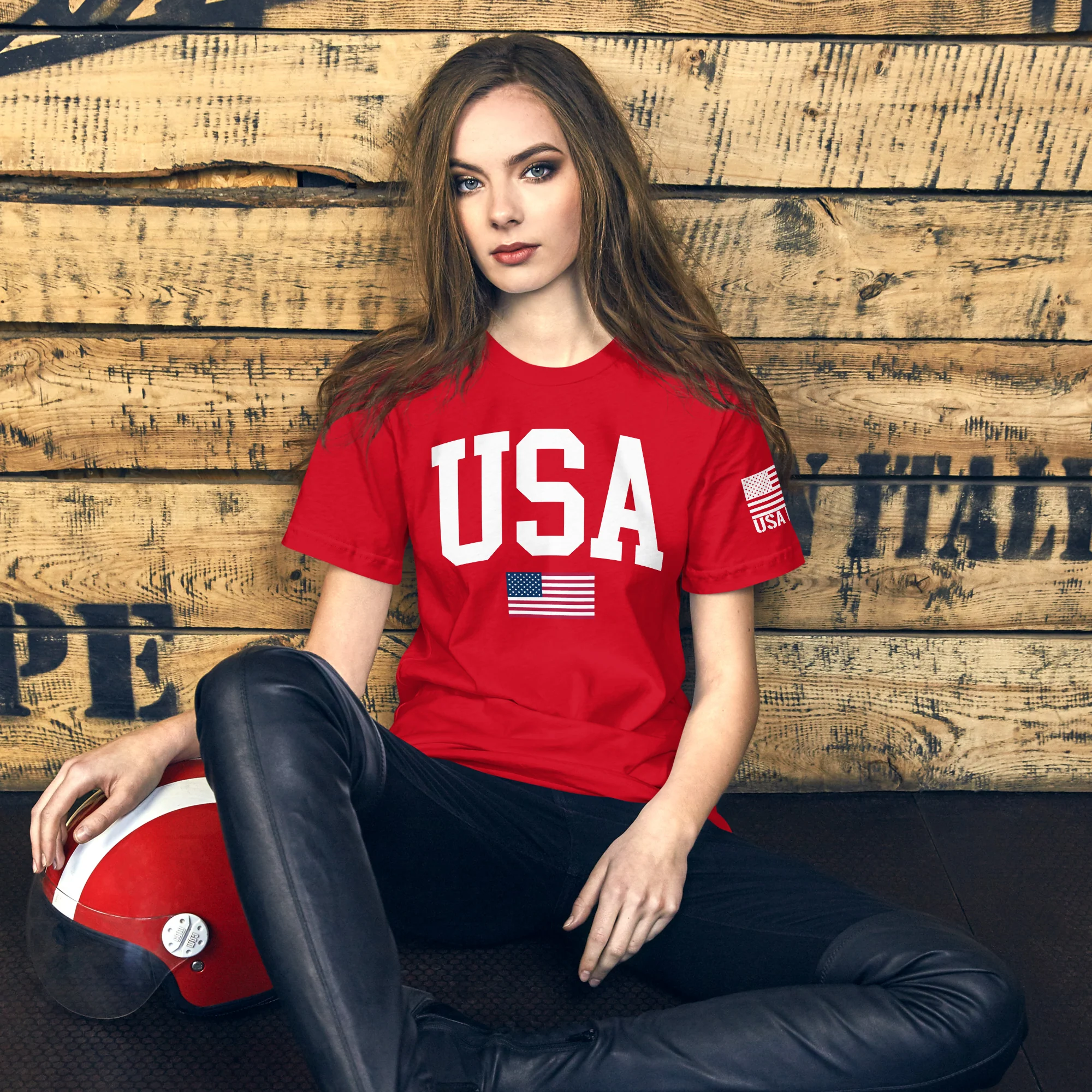 USA Flag T-Shirt Mens & Ladies Unisex Tee | DTF Printing - Image 12