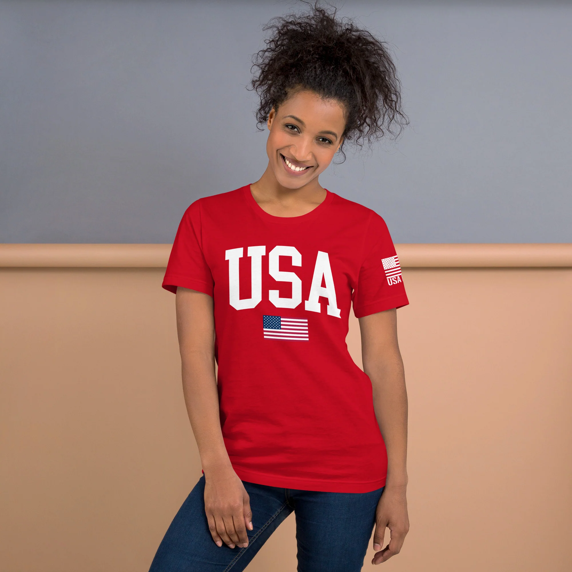 USA Flag T-Shirt Mens & Ladies Unisex Tee | DTF Printing - Image 13