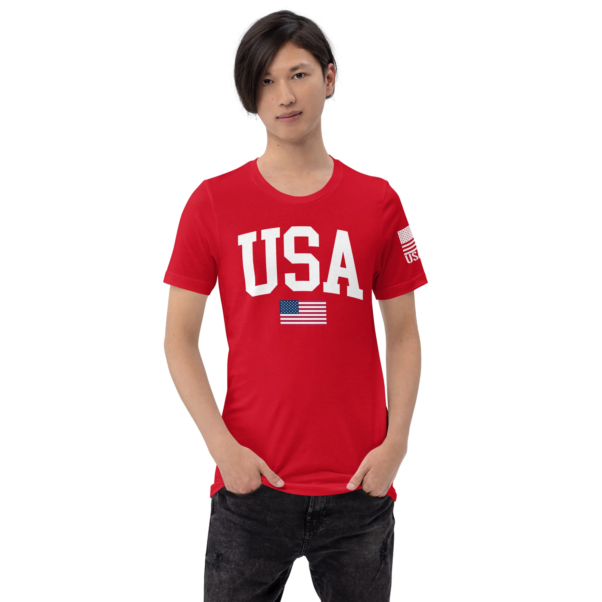 USA Flag T-Shirt Mens & Ladies Unisex Tee | DTF Printing - Image 14