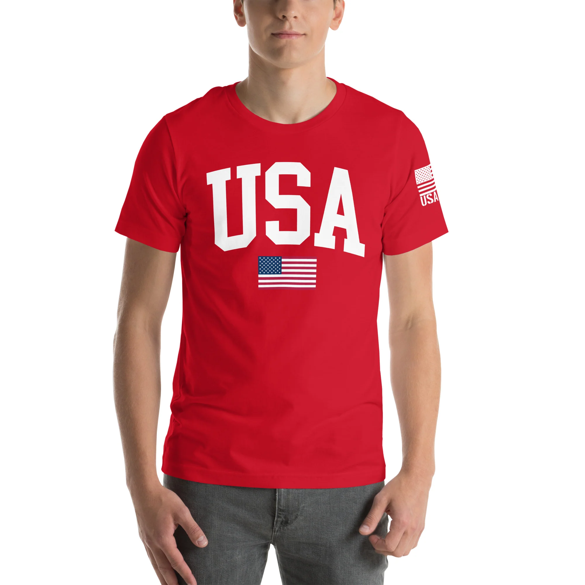 USA Flag T-Shirt Mens & Ladies Unisex Tee | DTF Printing - Image 15