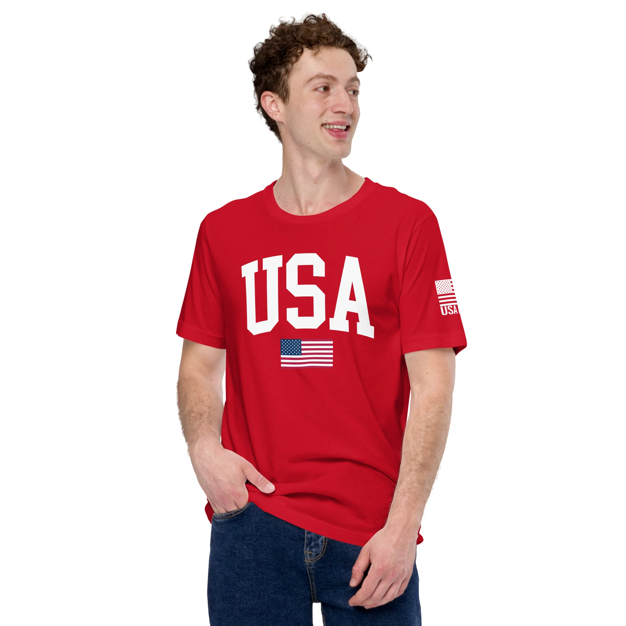 USA Flag T-Shirt Mens & Ladies Unisex Tee | DTF Printing - Image 16