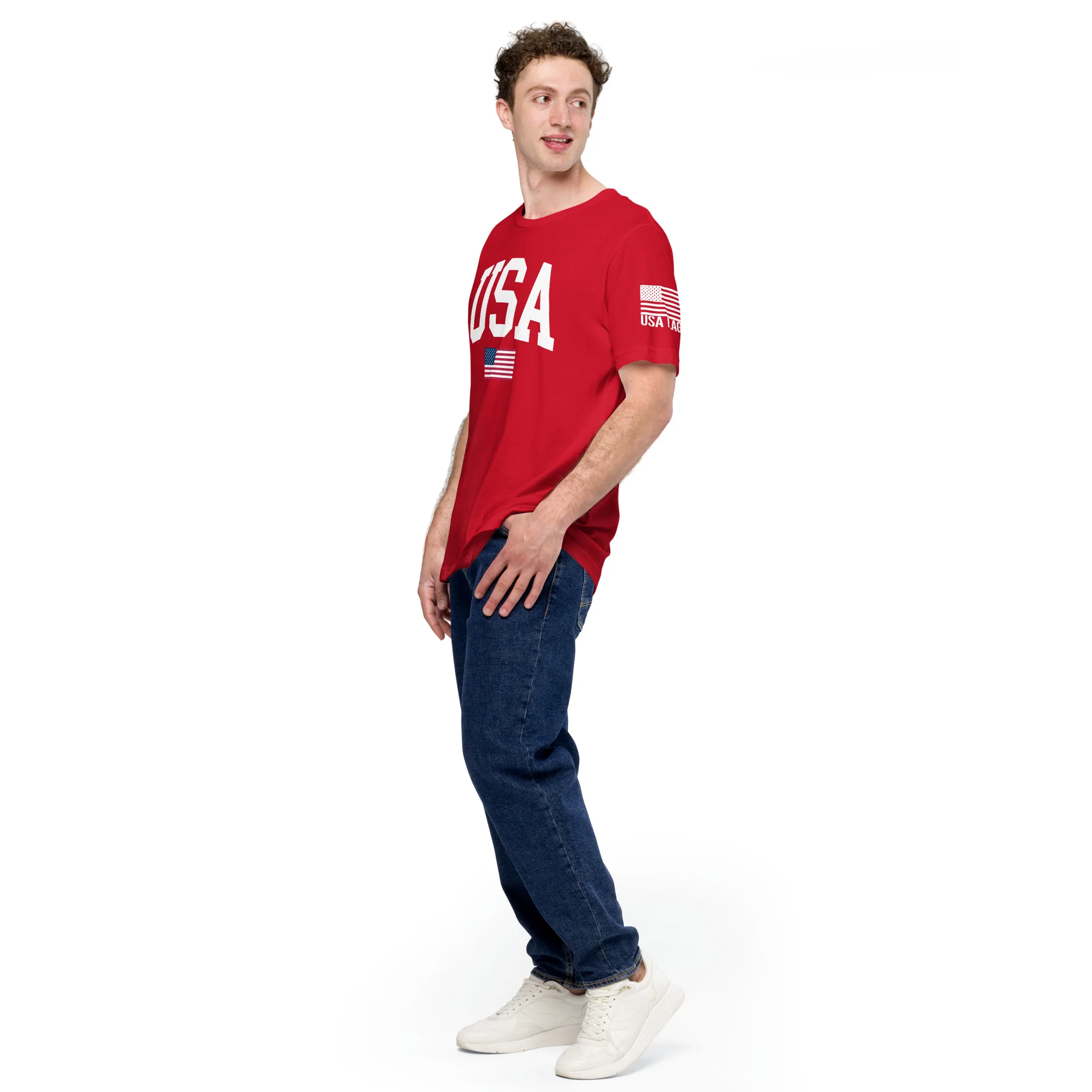 USA Flag T-Shirt Mens & Ladies Unisex Tee | DTF Printing - Image 17