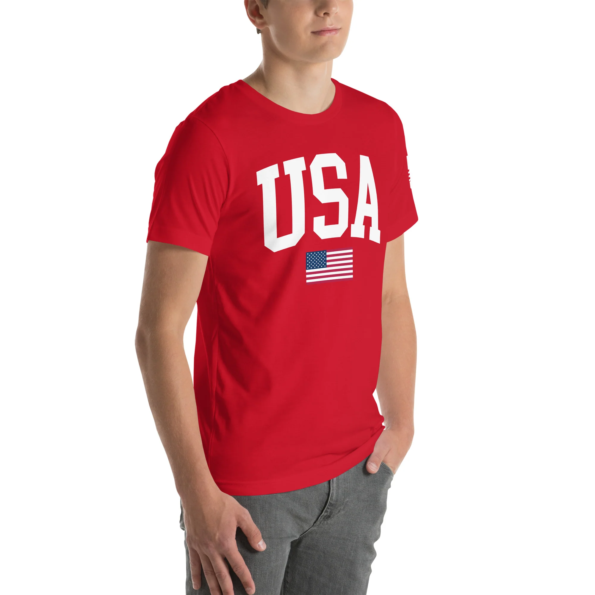 USA Flag T-Shirt Mens & Ladies Unisex Tee | DTF Printing - Image 8