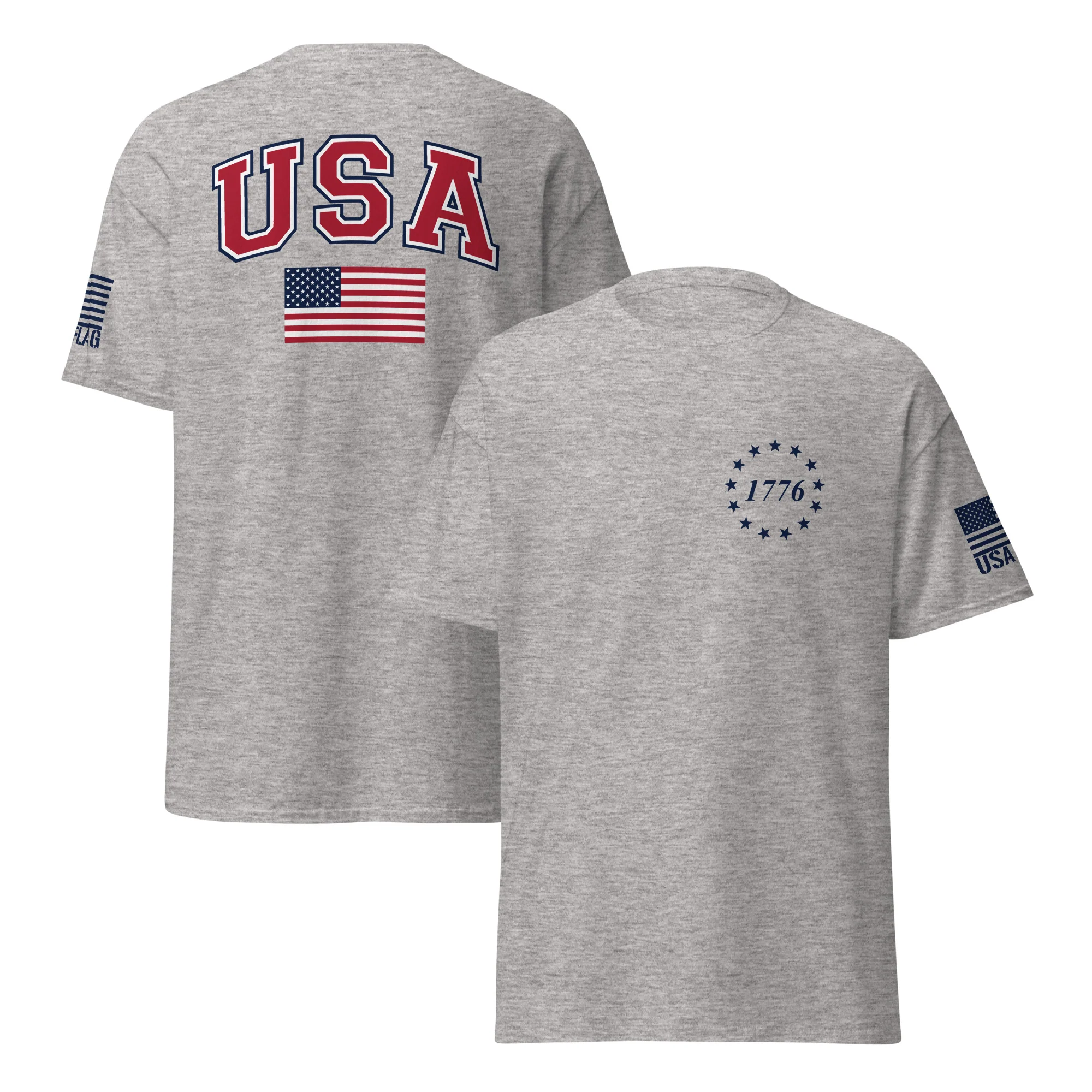 USA Flag T-Shirts | Red, White & Blue | Unisex Classic Tees | Gildan 5000 - Image 14