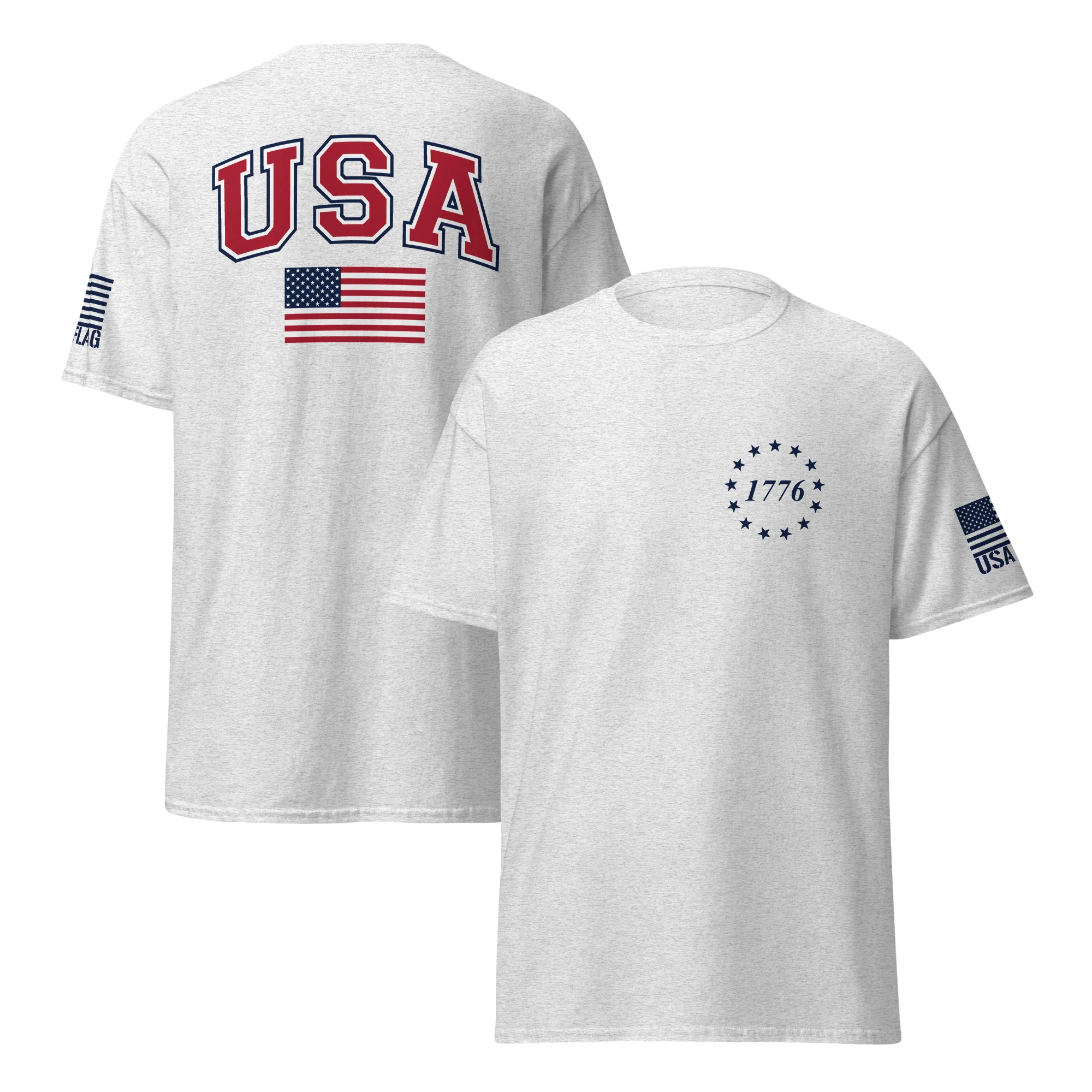 USA Flag T-Shirts | Red, White & Blue | Unisex Classic Tees | Gildan 5000 - Image 21