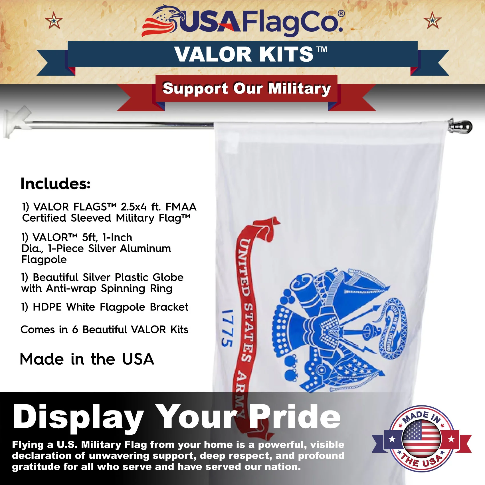 VALOR™ Sleeved U.S. Military Flags & Kits - Image 9