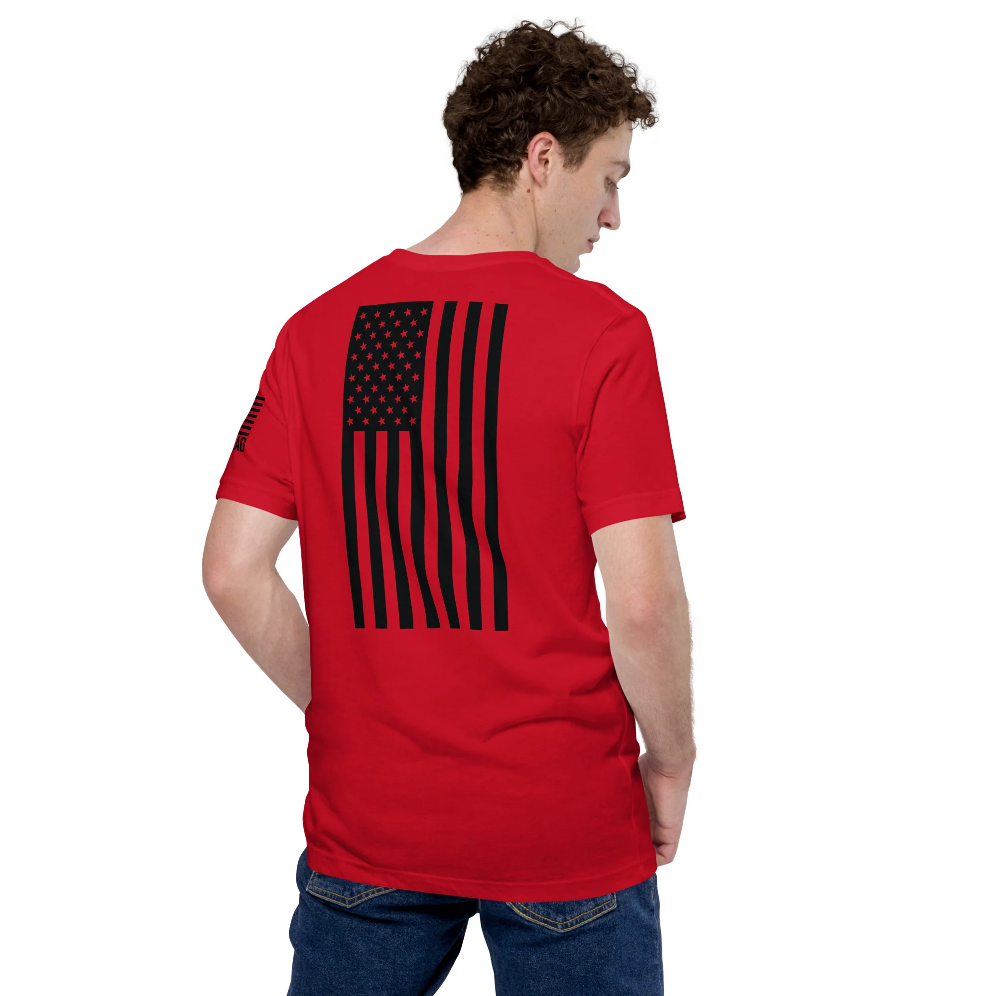 Vertical American Flag T-Shirt | Unisex Tee | DTF Printing - Image 13