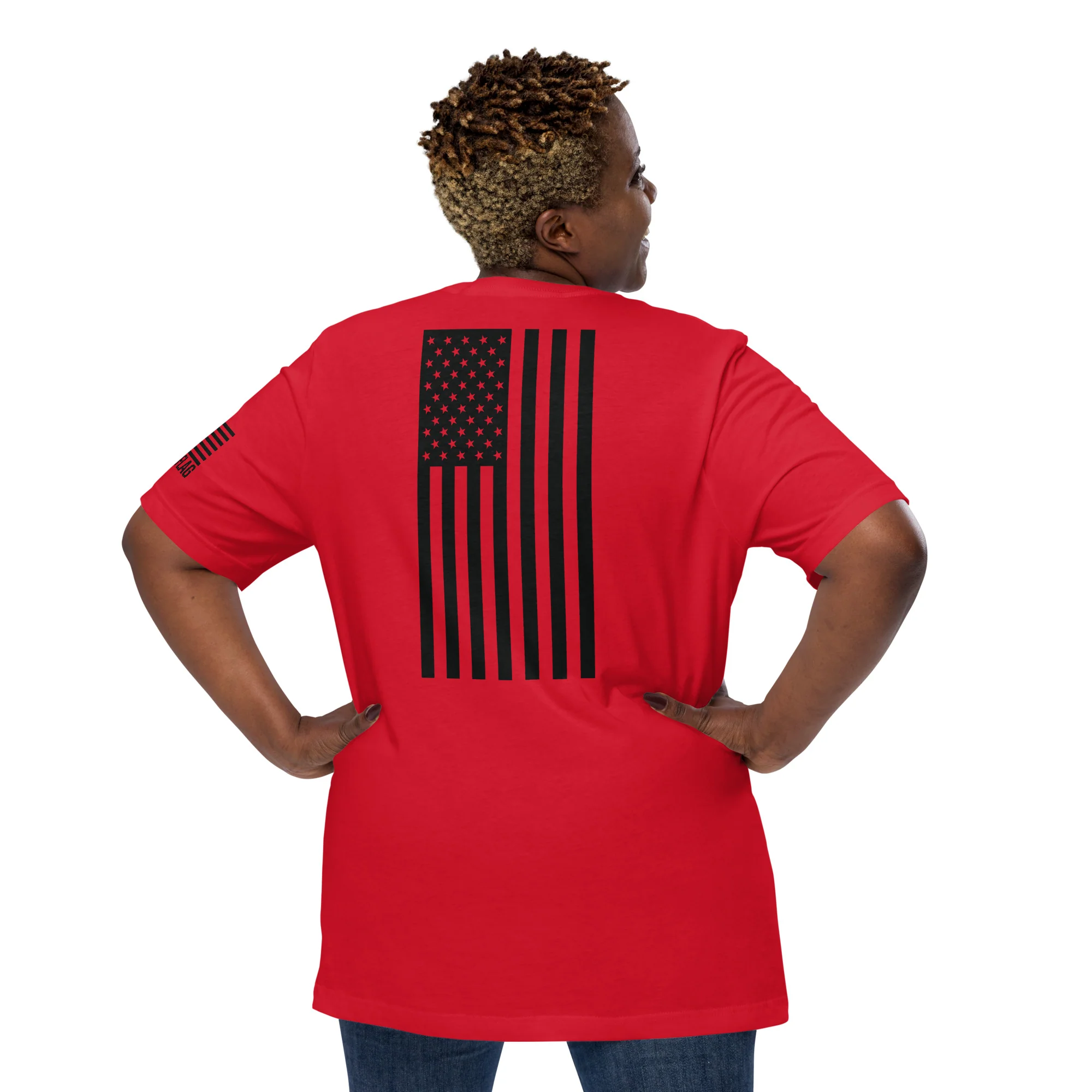 Vertical American Flag T-Shirt | Unisex Tee | DTF Printing - Image 17