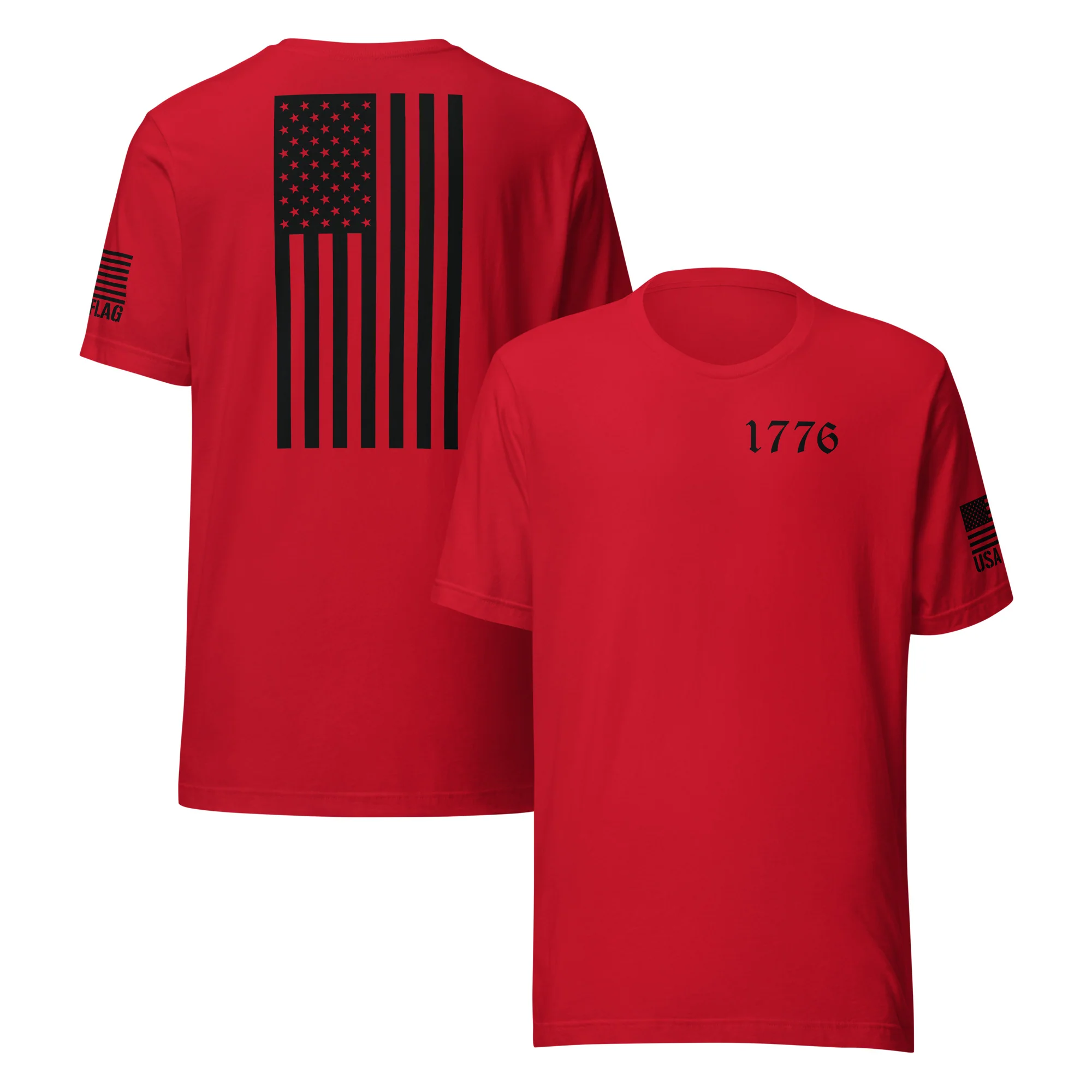 Vertical American Flag T-Shirt | Unisex Tee | DTF Printing - Image 5
