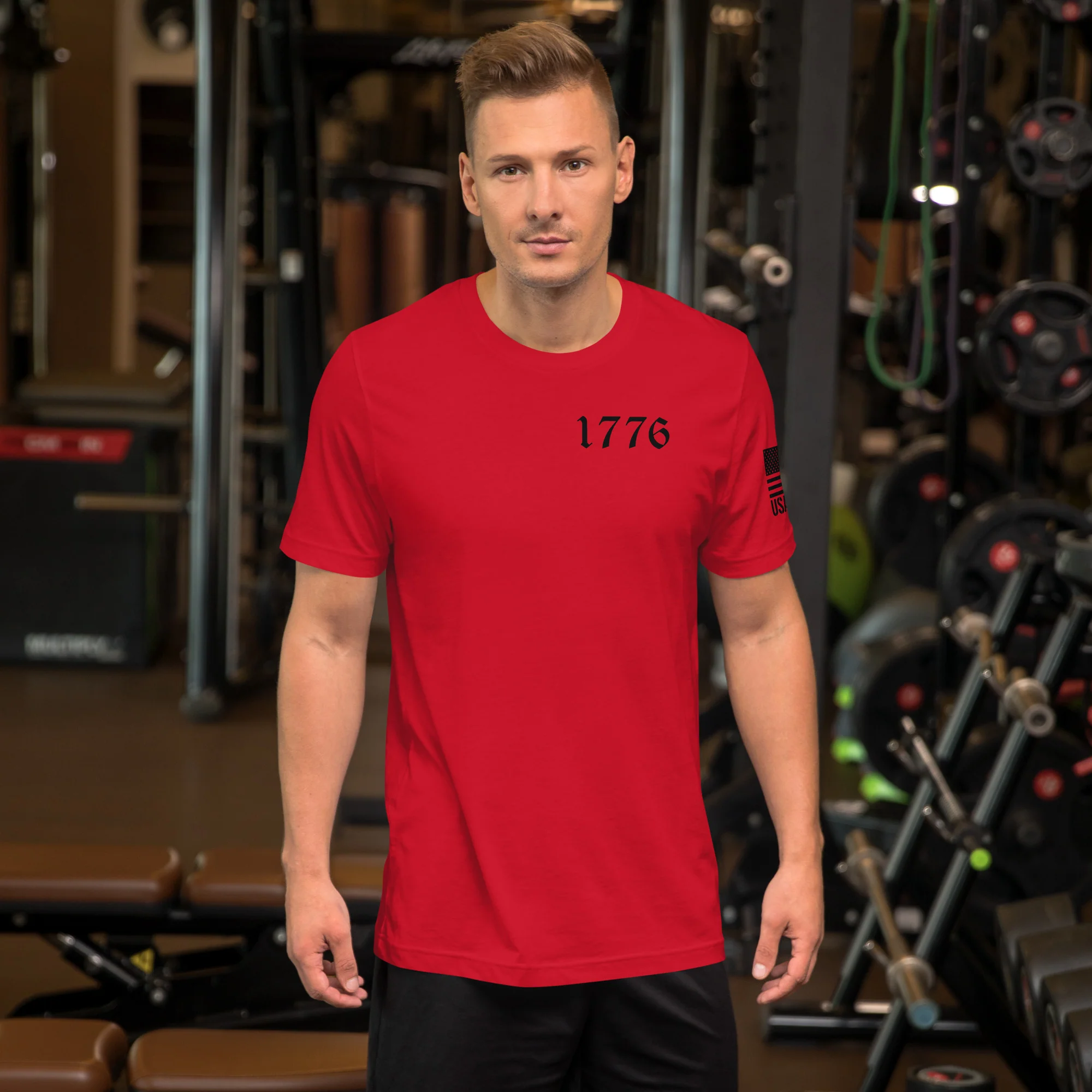 Vertical American Flag T-Shirt | Unisex Tee | DTF Printing - Image 7