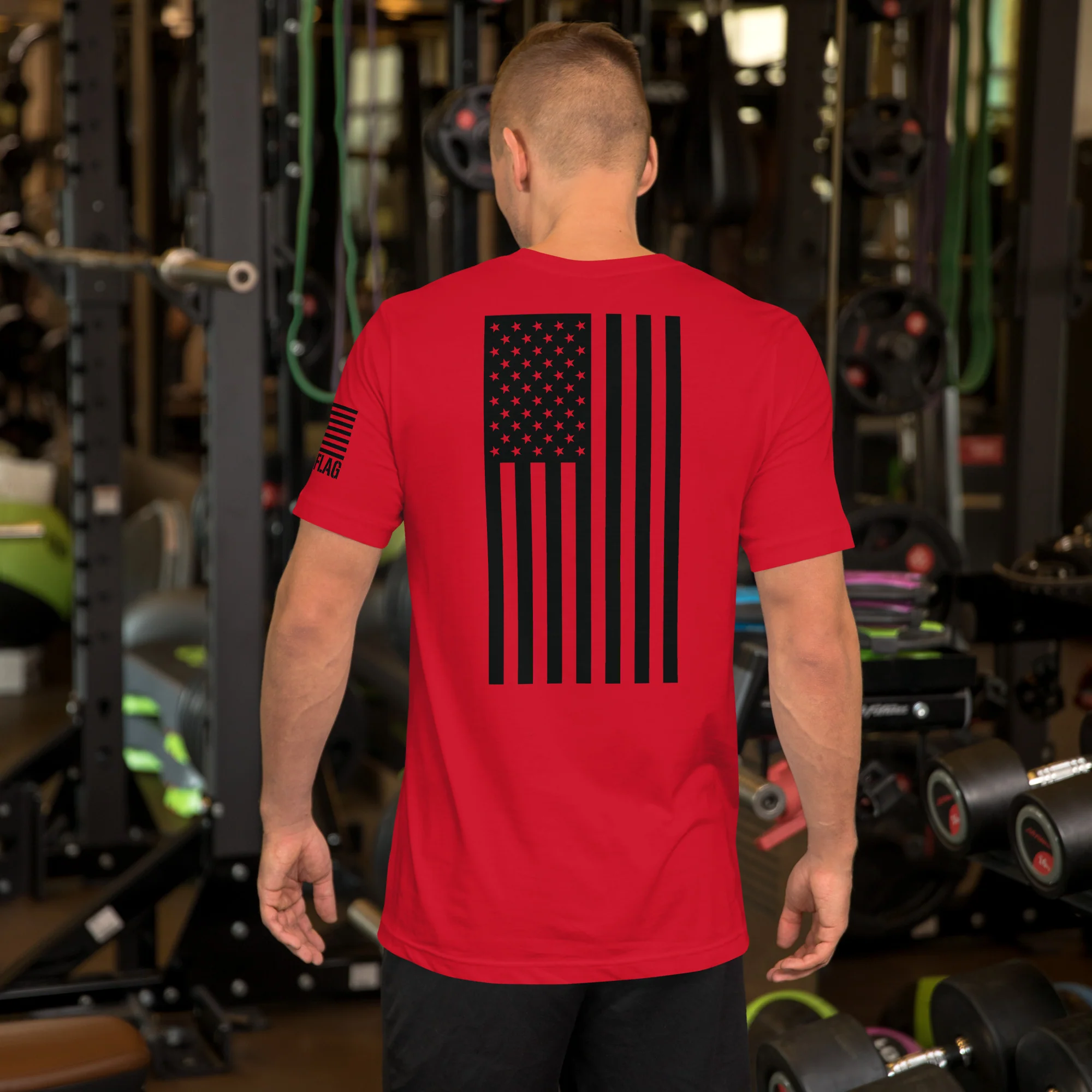 Vertical American Flag T-Shirt | Unisex Tee | DTF Printing - Image 8
