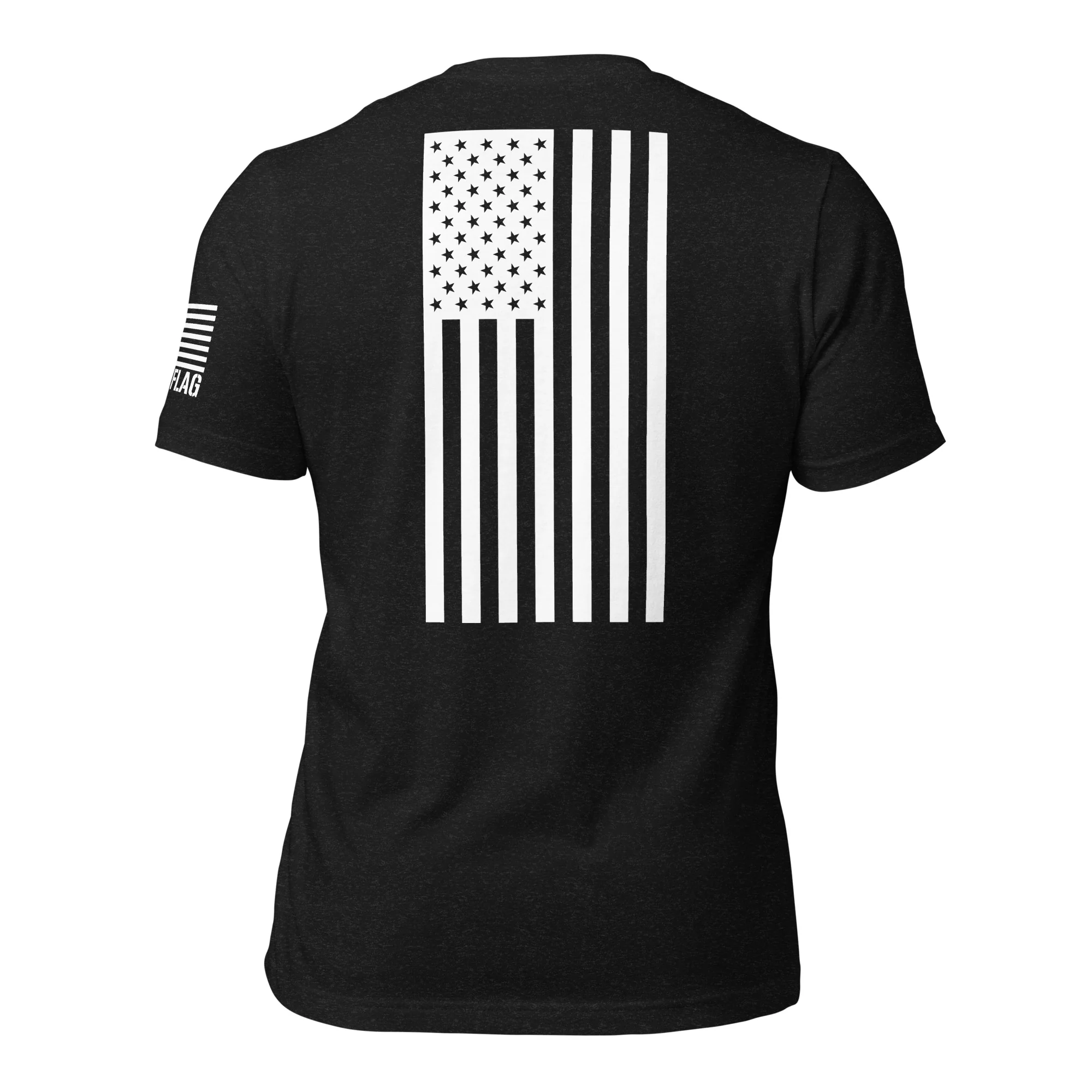 Vertical American Flag T-Shirt | Unisex Tee | DTF (White Logo) - Image 17