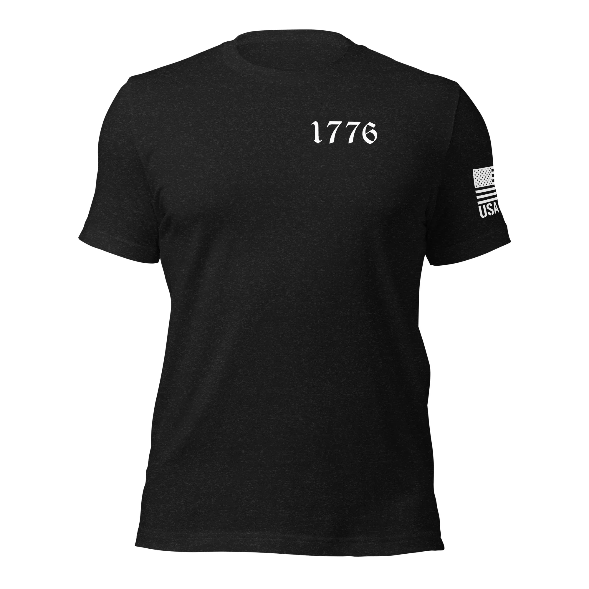 Vertical American Flag T-Shirt | Unisex Tee | DTF (White Logo) - Image 18
