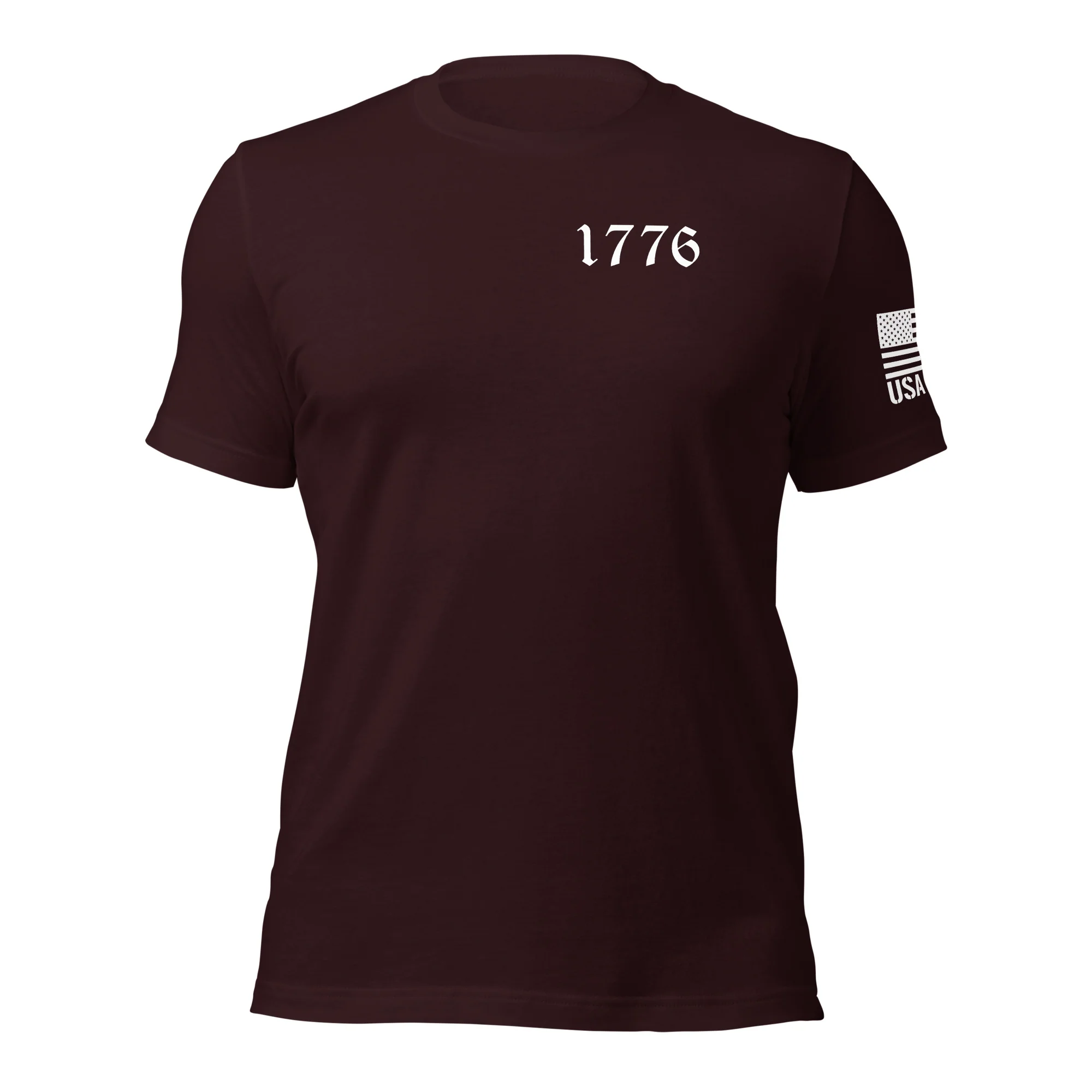 Vertical American Flag T-Shirt | Unisex Tee | DTF (White Logo) - Image 23