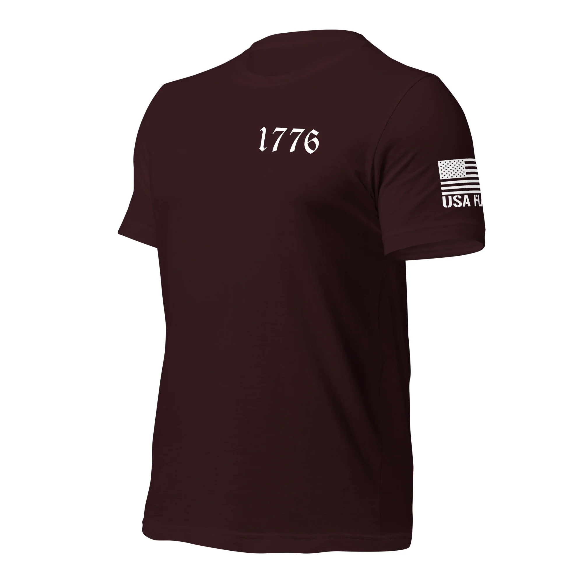 Vertical American Flag T-Shirt | Unisex Tee | DTF (White Logo) - Image 24