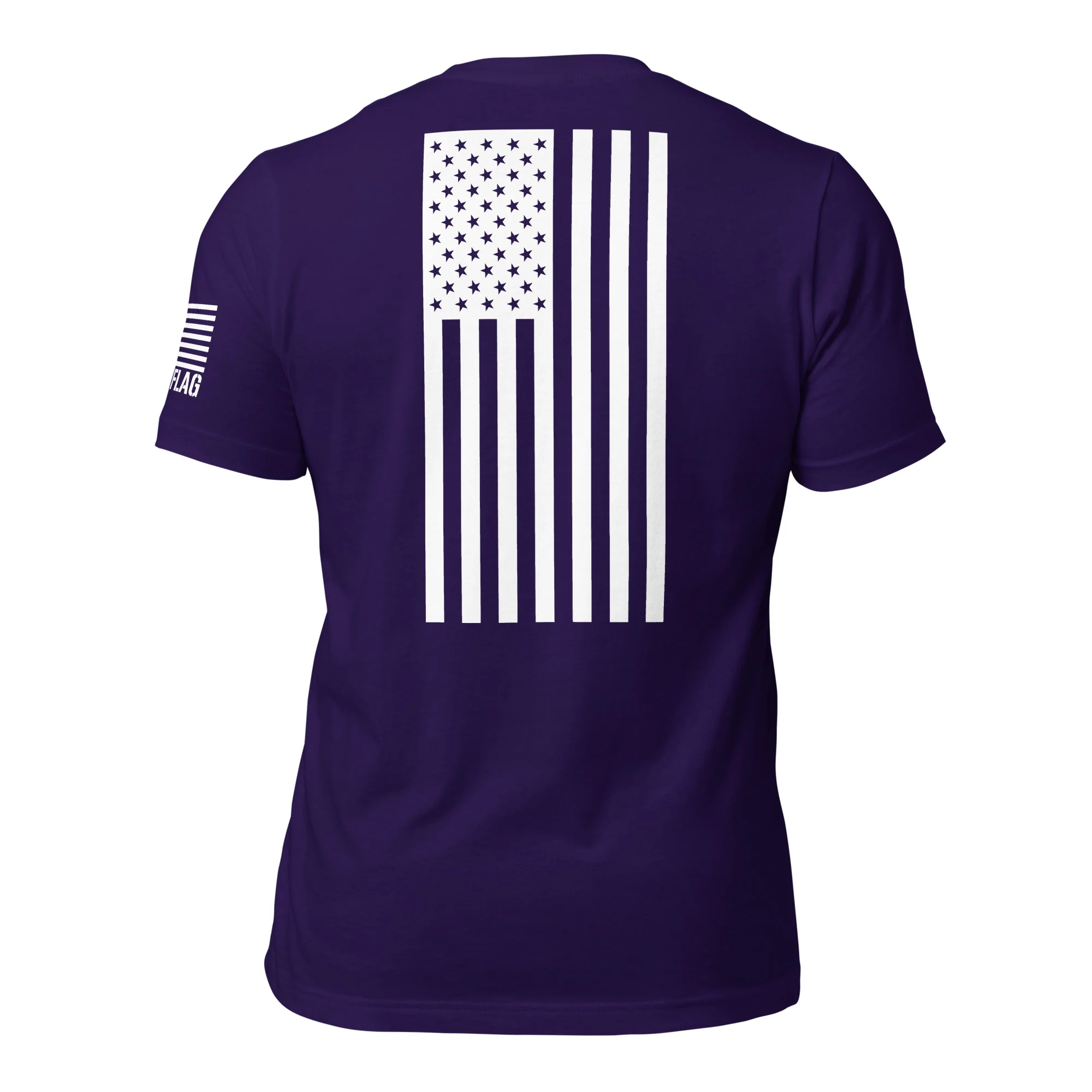 Vertical American Flag T-Shirt | Unisex Tee | DTF (White Logo) - Image 27