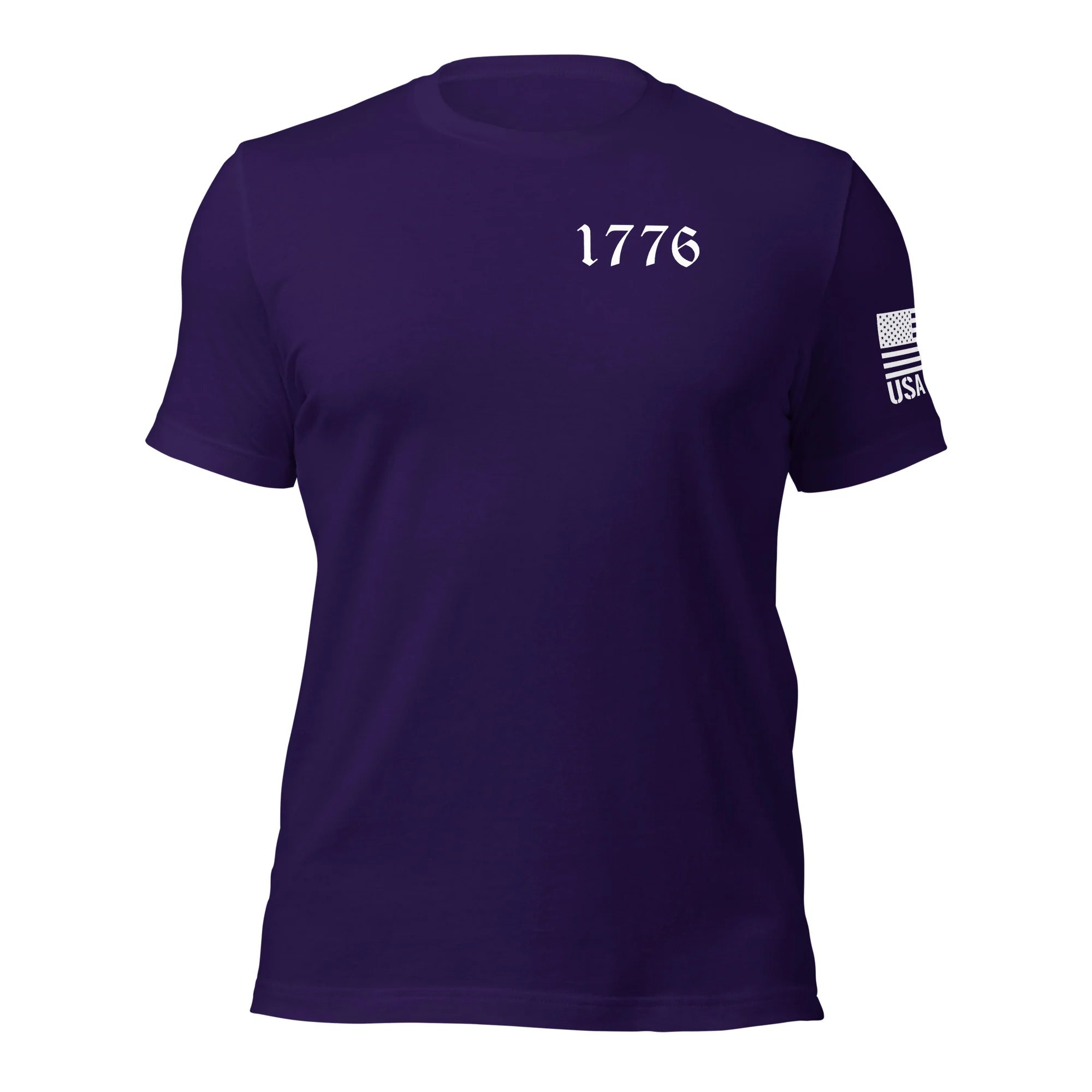 Vertical American Flag T-Shirt | Unisex Tee | DTF (White Logo) - Image 28