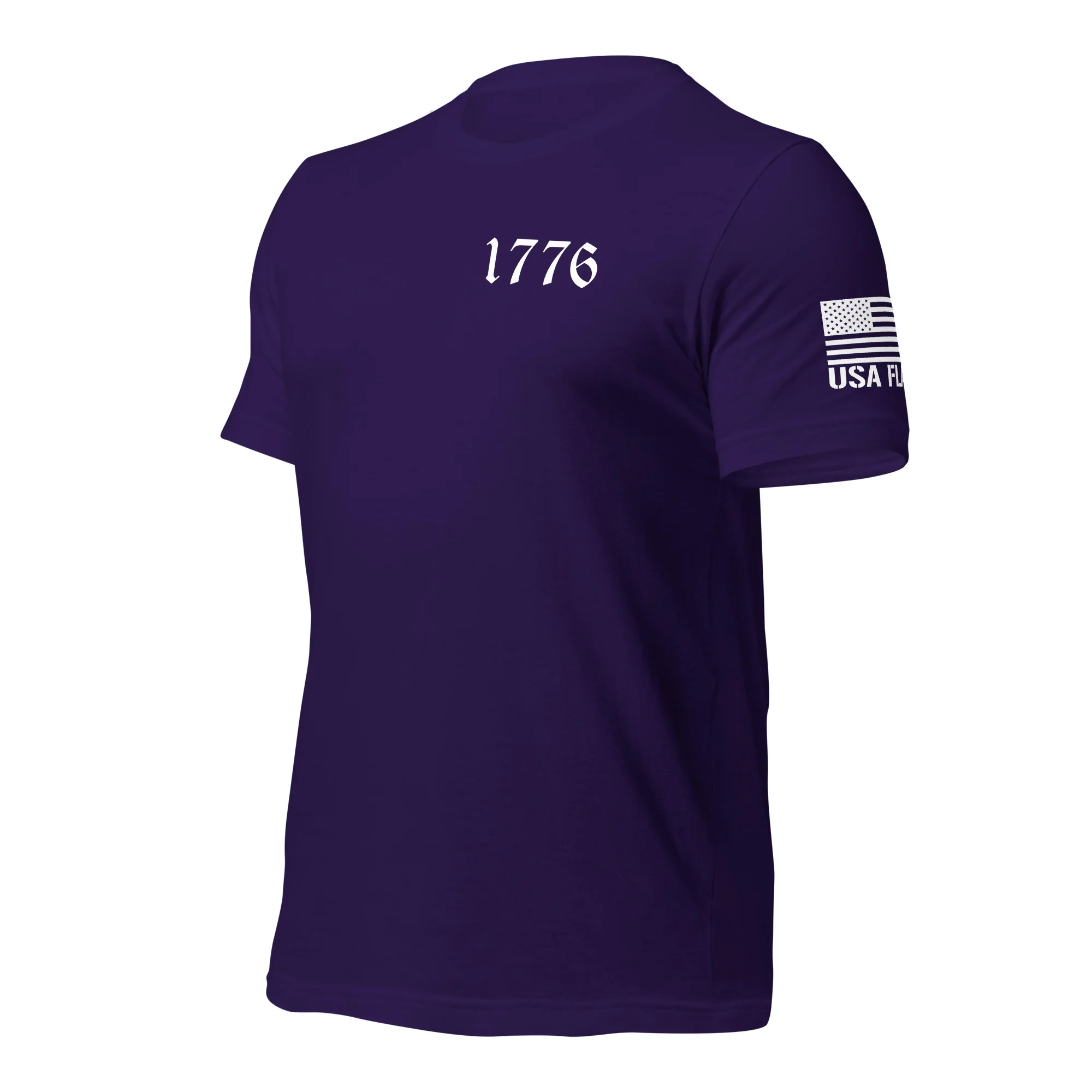 Vertical American Flag T-Shirt | Unisex Tee | DTF (White Logo) - Image 29