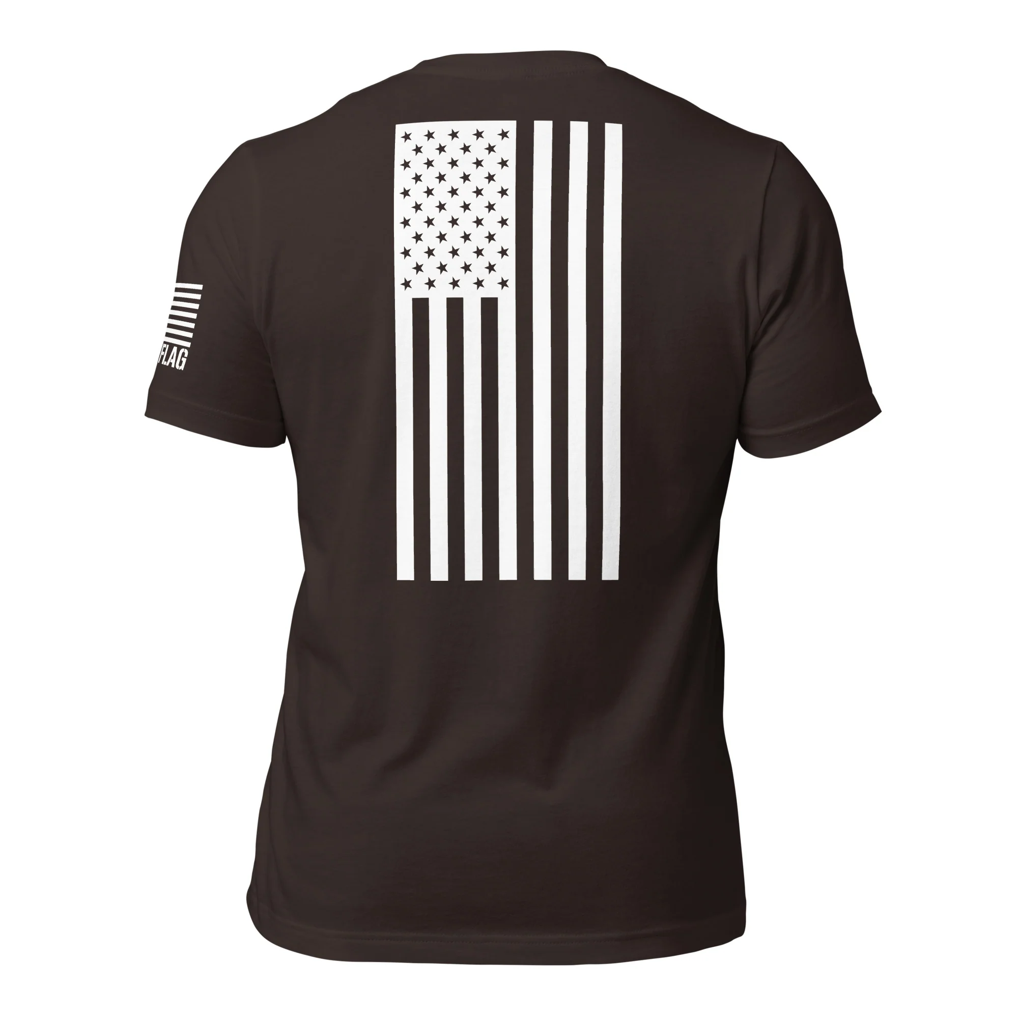 Vertical American Flag T-Shirt | Unisex Tee | DTF (White Logo) - Image 39