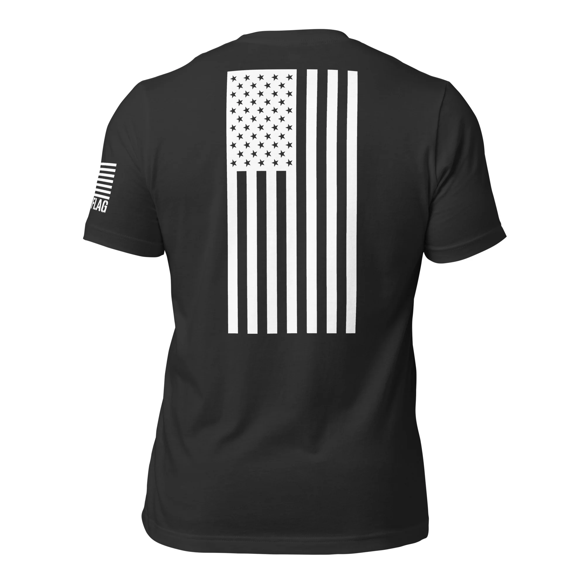 Vertical American Flag T-Shirt | Unisex Tee | DTF (White Logo) - Image 43