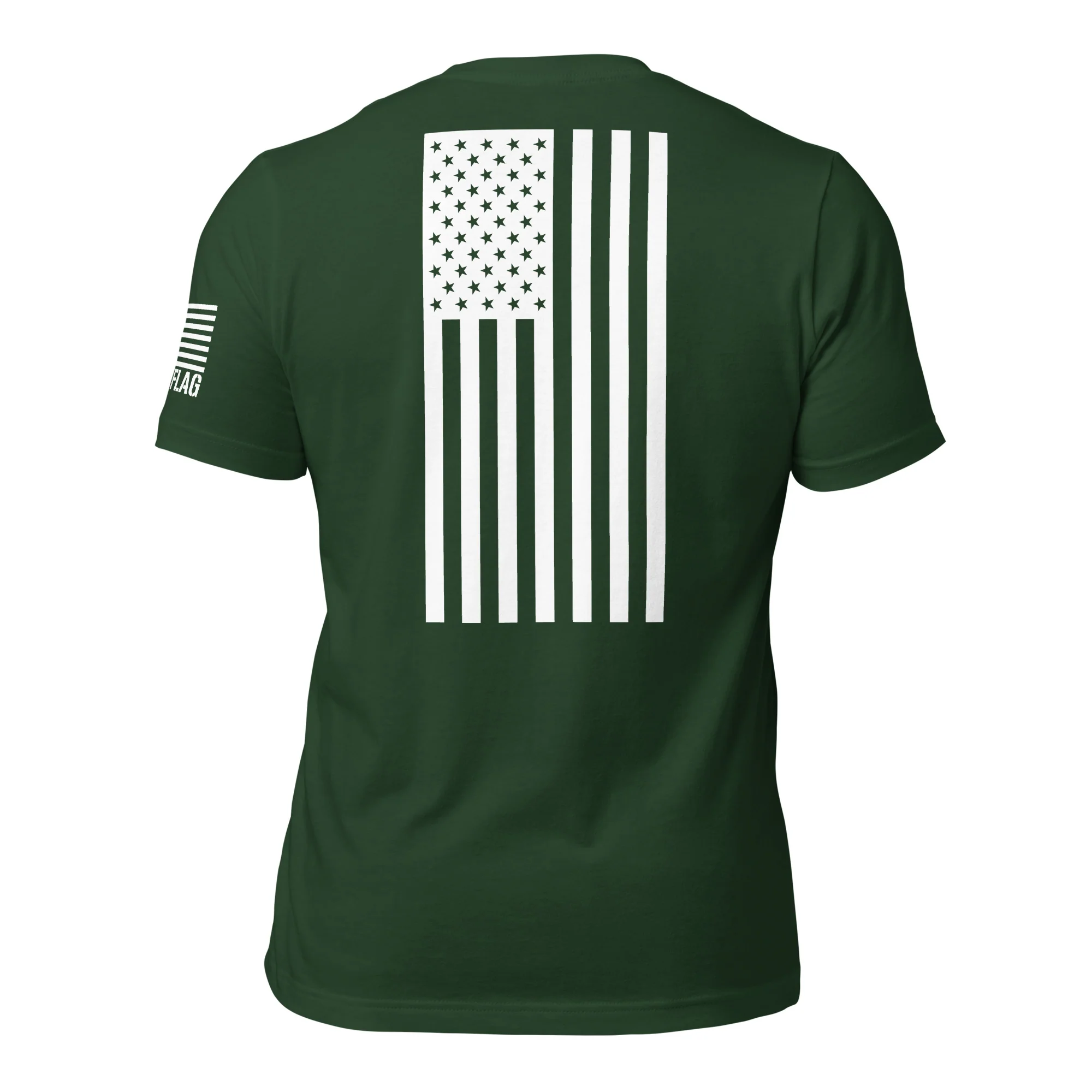 Vertical American Flag T-Shirt | Unisex Tee | DTF (White Logo) - Image 51