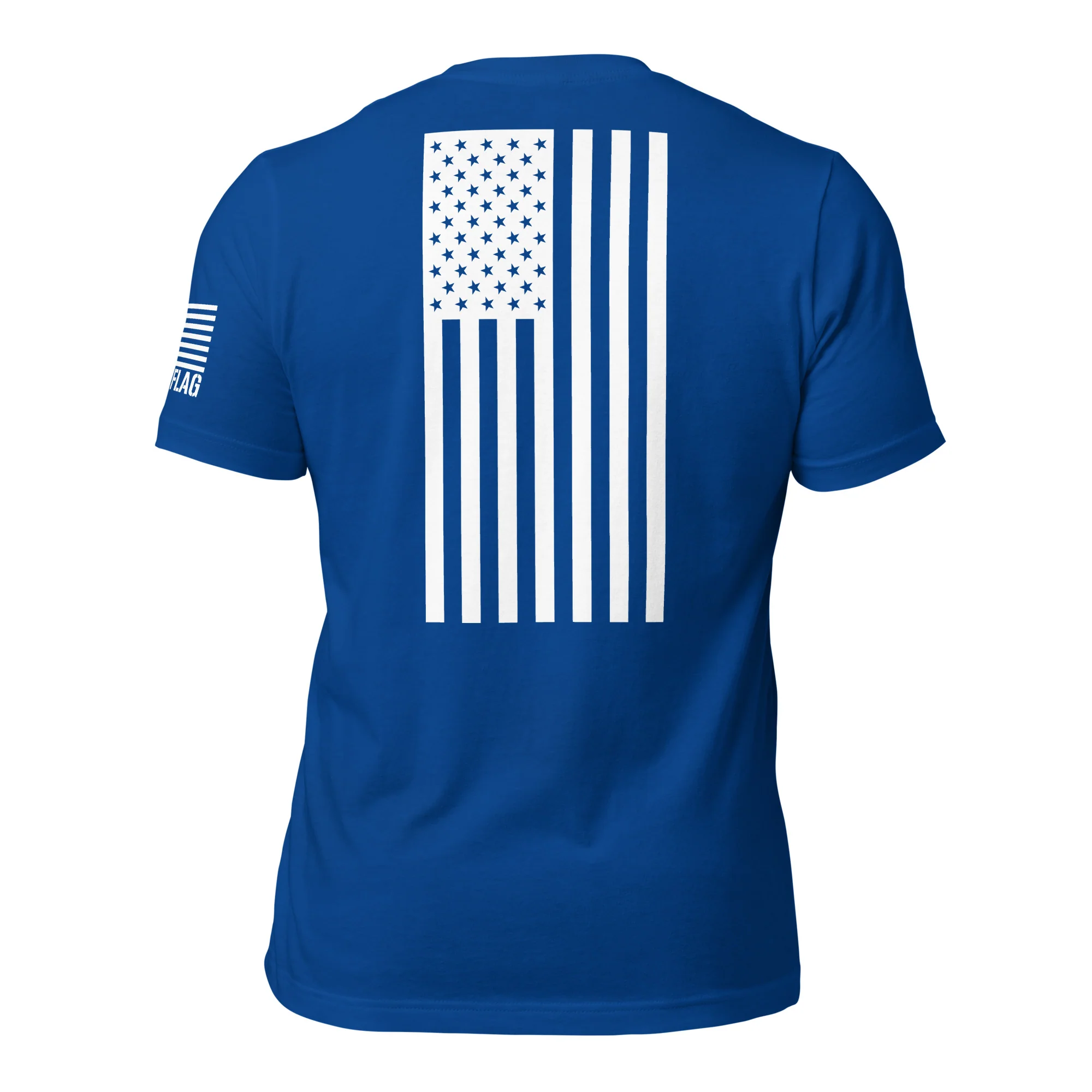 Vertical American Flag T-Shirt | Unisex Tee | DTF (White Logo) - Image 55