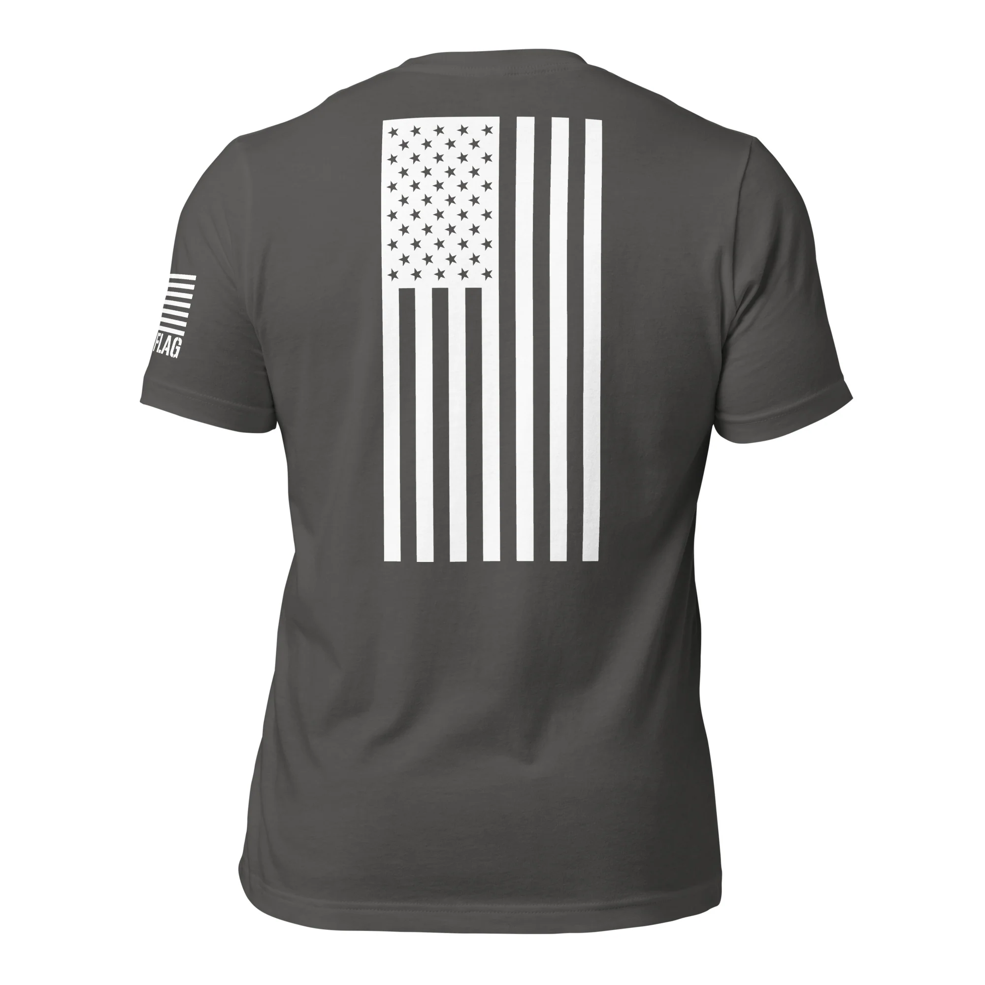 Vertical American Flag T-Shirt | Unisex Tee | DTF (White Logo) - Image 59