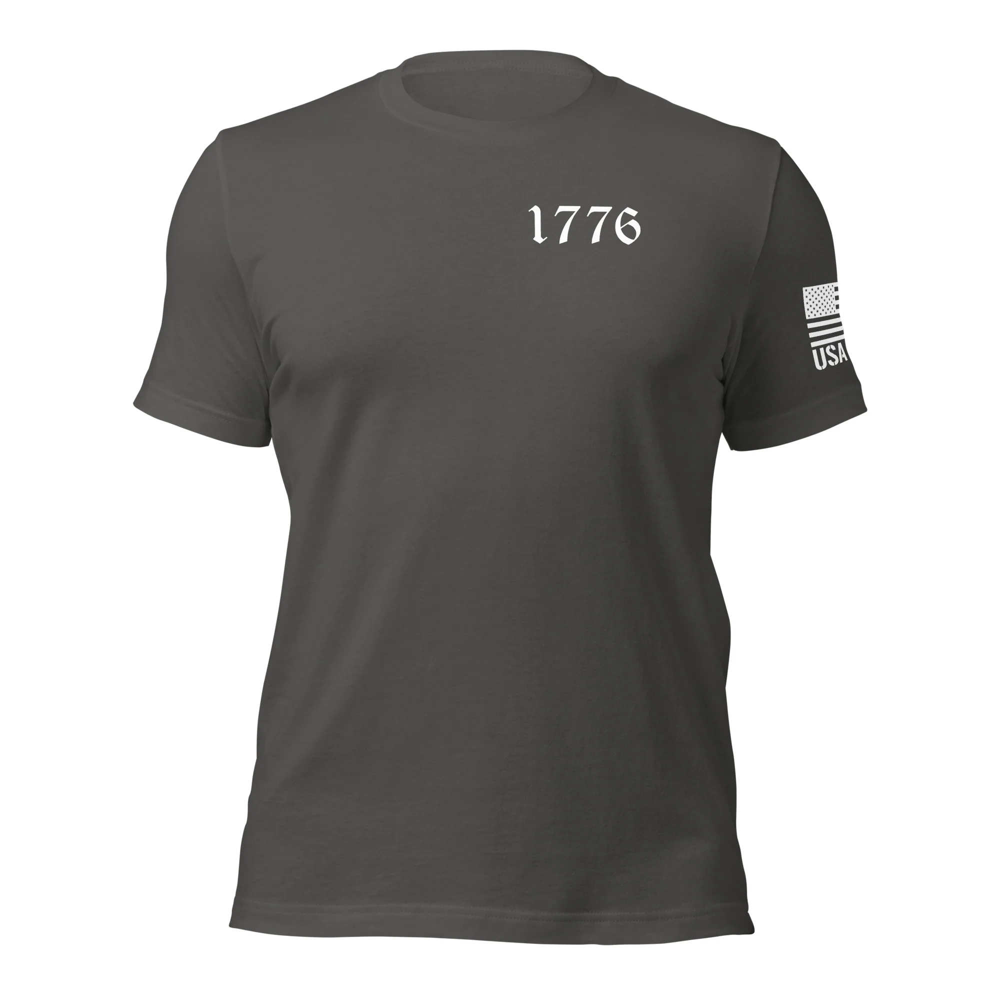 Vertical American Flag T-Shirt | Unisex Tee | DTF (White Logo) - Image 60