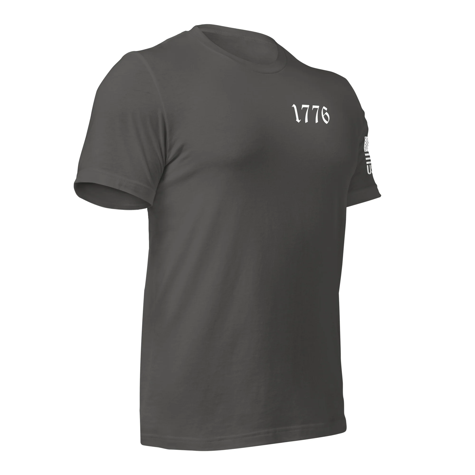 Vertical American Flag T-Shirt | Unisex Tee | DTF (White Logo) - Image 62