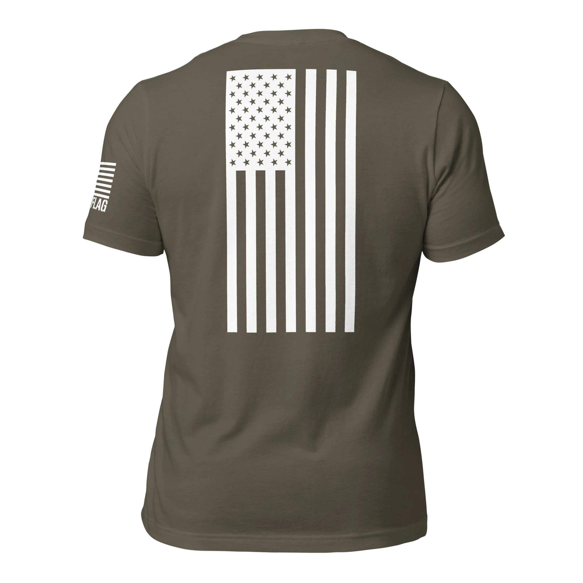 Vertical American Flag T-Shirt | Unisex Tee | DTF (White Logo) - Image 63