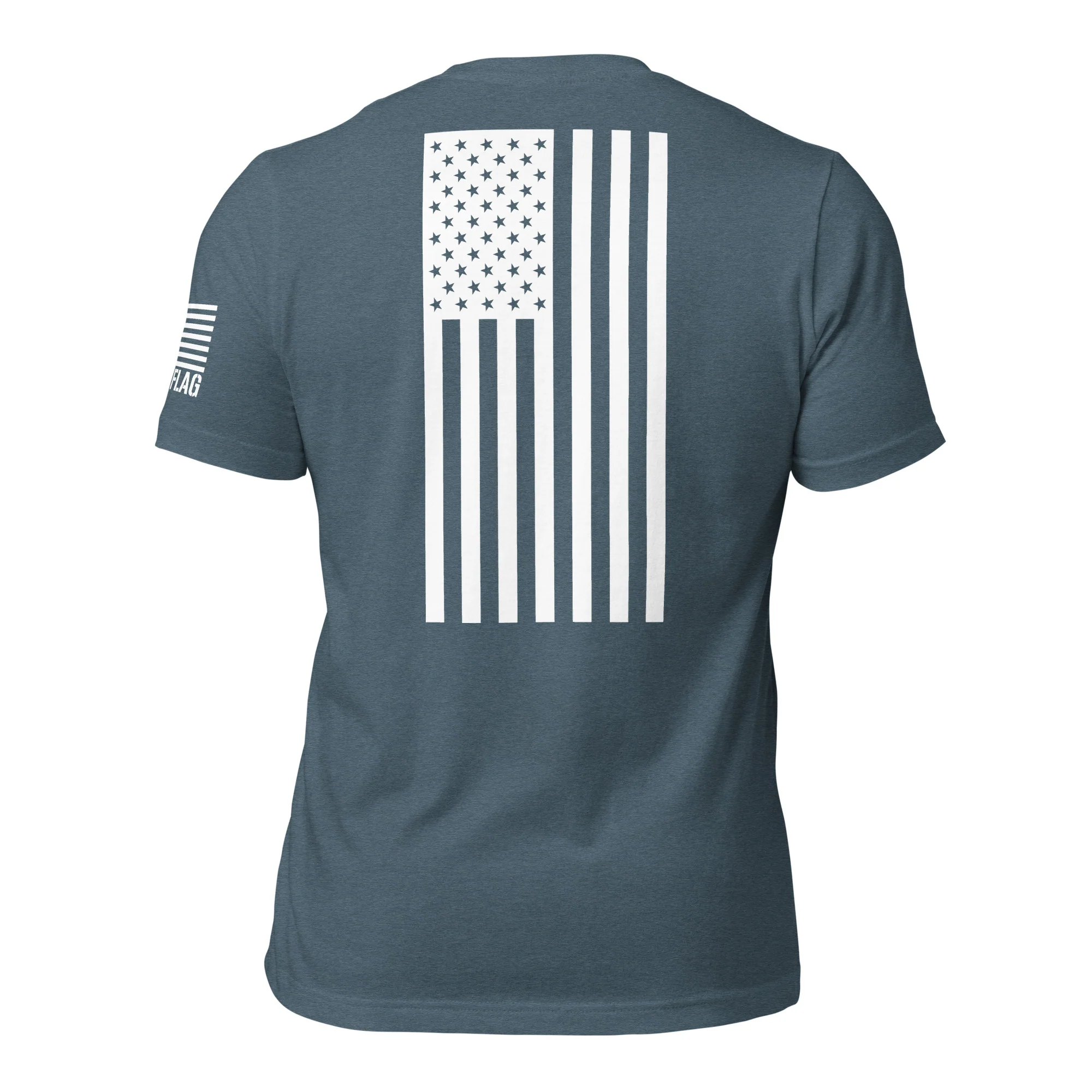 Vertical American Flag T-Shirt | Unisex Tee | DTF (White Logo) - Image 67