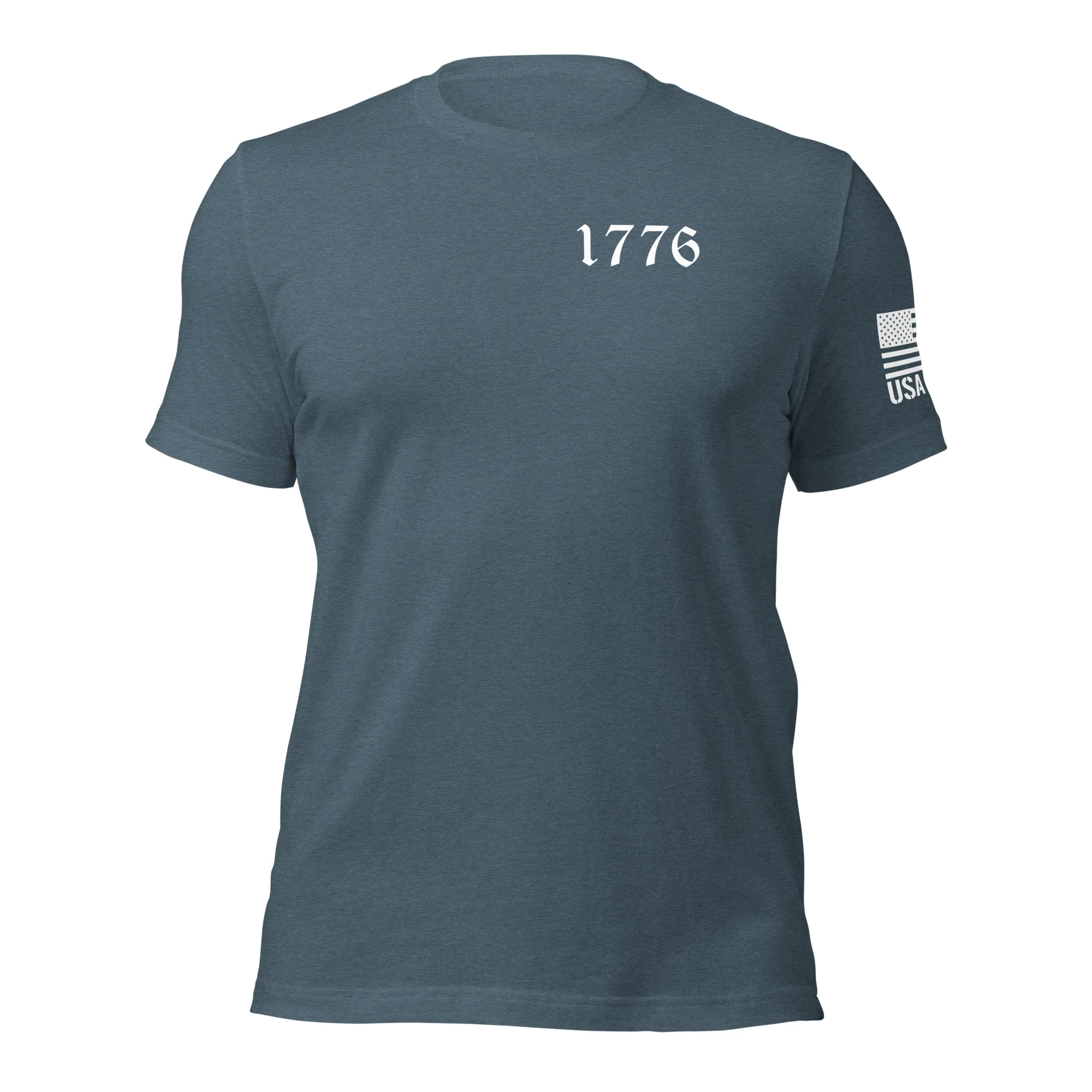 Vertical American Flag T-Shirt | Unisex Tee | DTF (White Logo) - Image 68