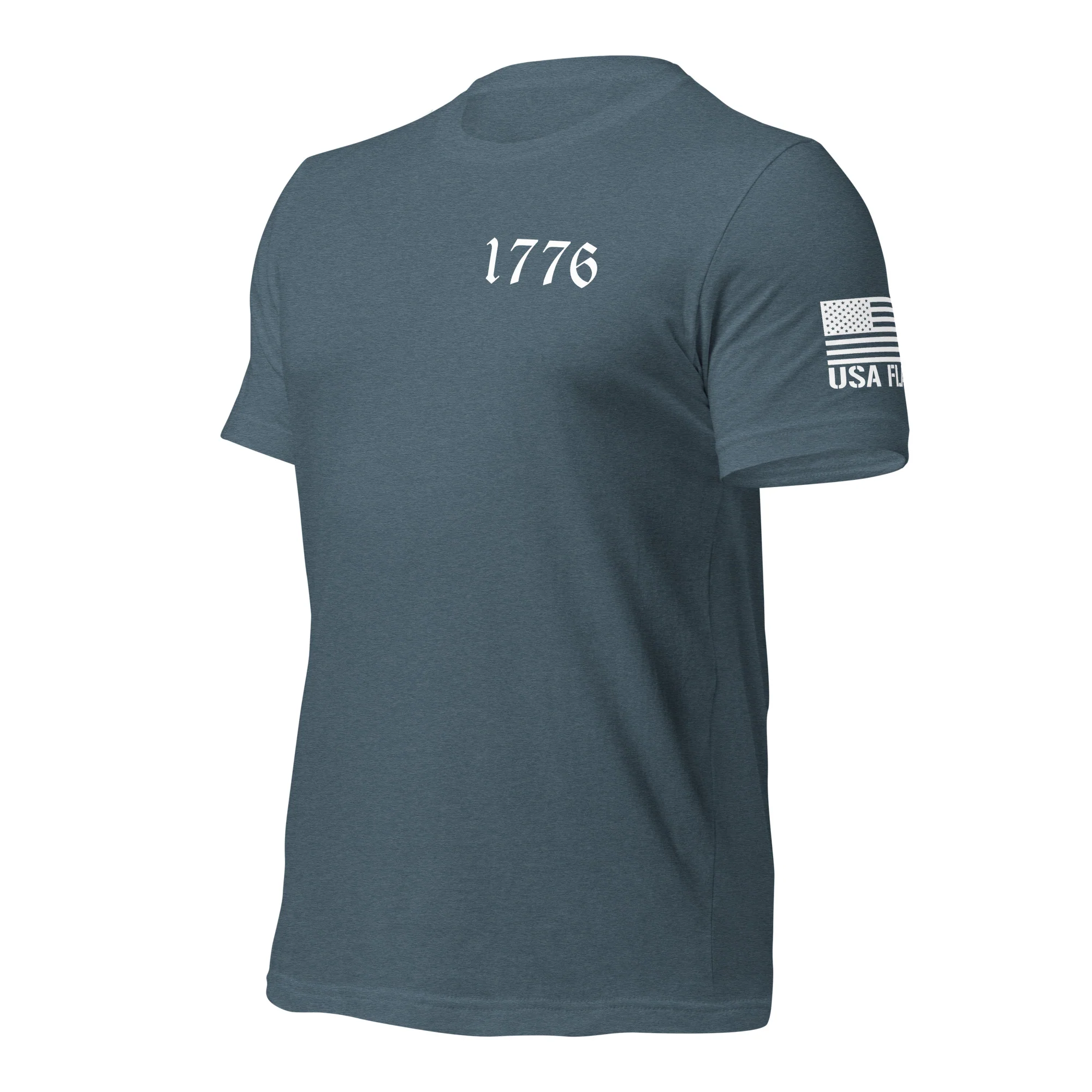 Vertical American Flag T-Shirt | Unisex Tee | DTF (White Logo) - Image 69